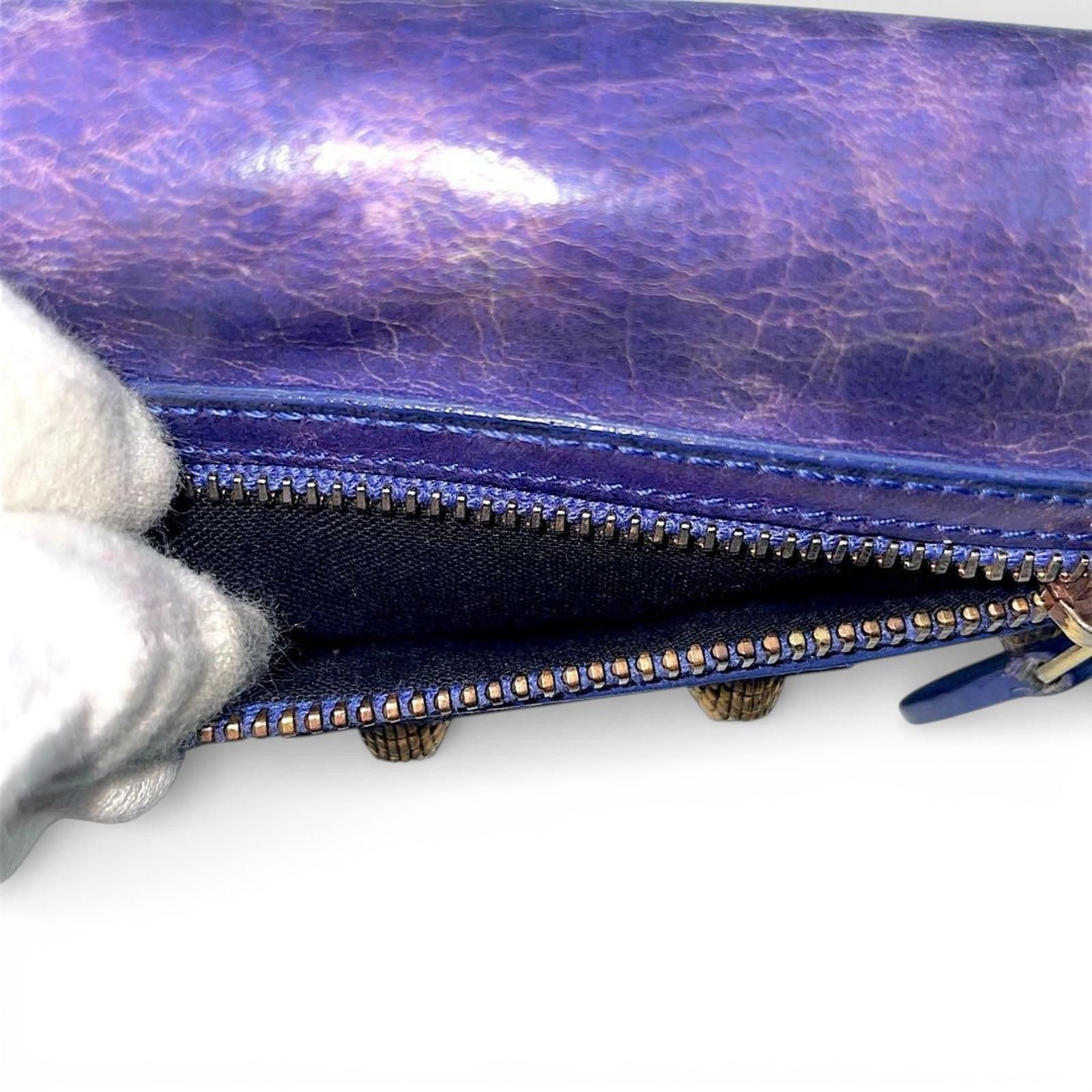 Balenciaga Balenciaga - Purple Leather Zip Wallet Size ONE SIZE - 4 Thumbnail