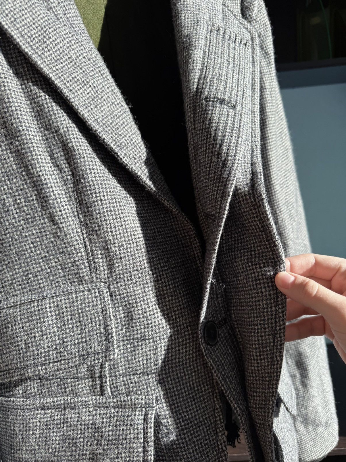 Haider Ackermann Haider Ackeramnn Gingham Houndstooth Wool Blazer Jacket Size S / US 4 / IT 40 - 6 Thumbnail