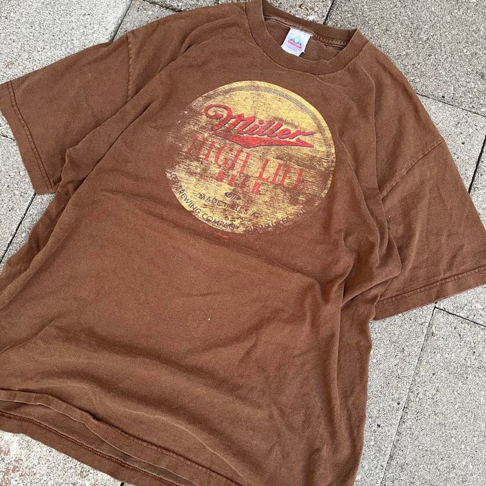 AAA Miller Hight Life Nice Faded Graphic Logo Brewing Beer Print Size US XL / EU 56 / 4 - 2 Thumbnail