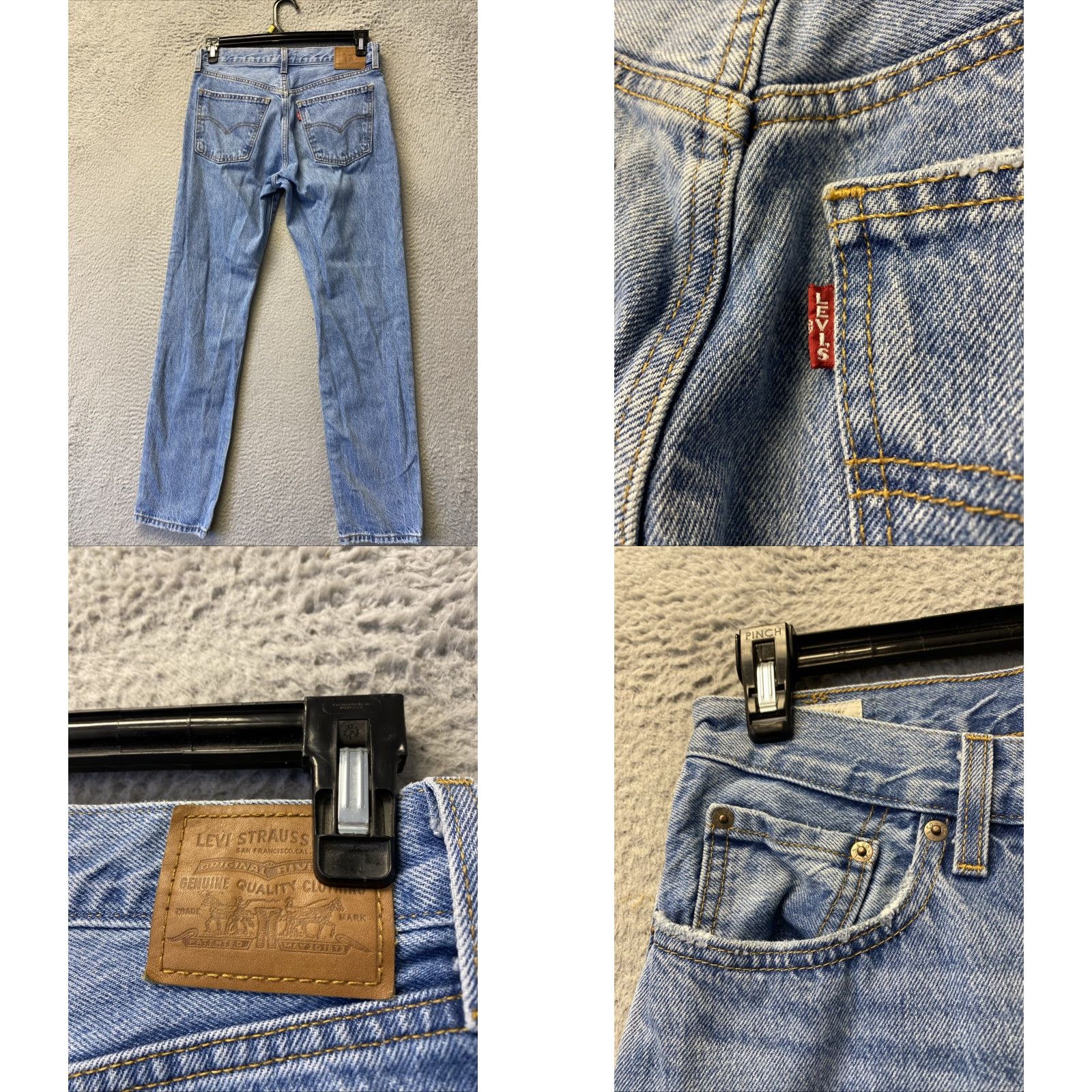 Levi's Levi's Jeans Slim 28x31.5 Regular Light Wash Blue Denim 500 Series 511 Mens Slim Fit Zipper Closure Size US 28 / EU 44 - 8 Thumbnail