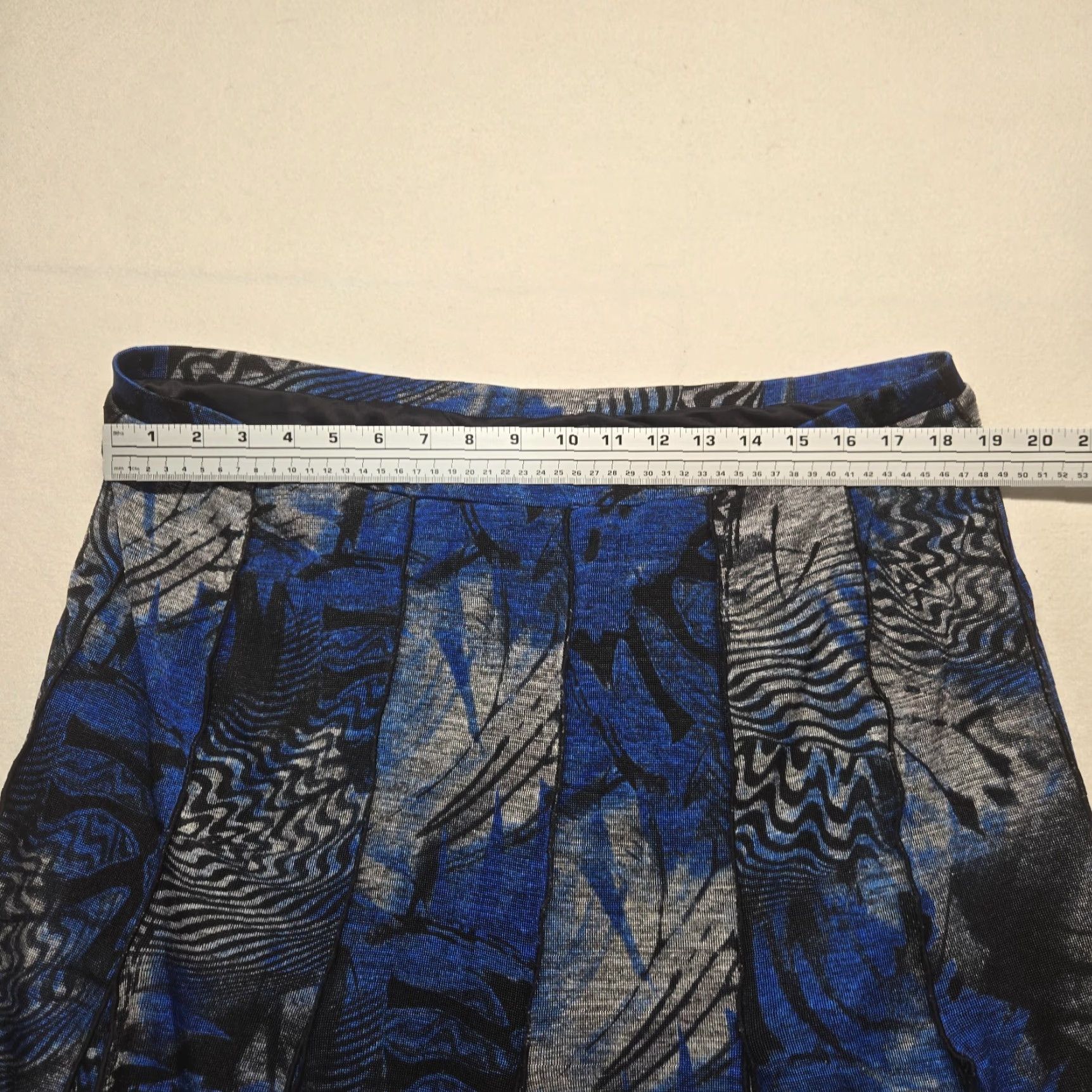 Vintage Nancy Bolen for City Girl Skirt - Midi Elastic Waist Womens XL Blue - City Theme Size 40" / US 18 - 5 Thumbnail
