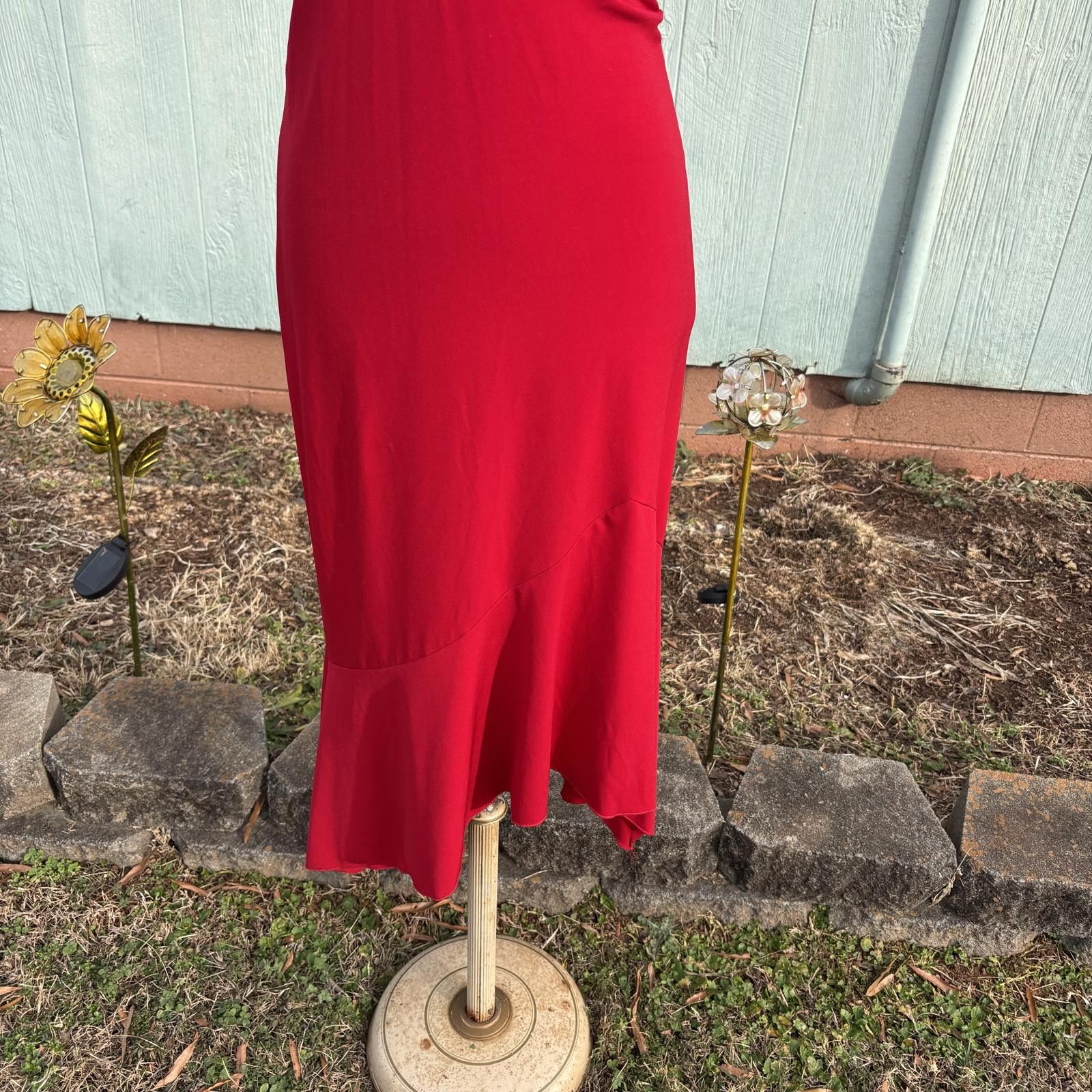 Other Y2K red rhinestone halter neck handkerchief dress Size ONE SIZE - 4 Thumbnail