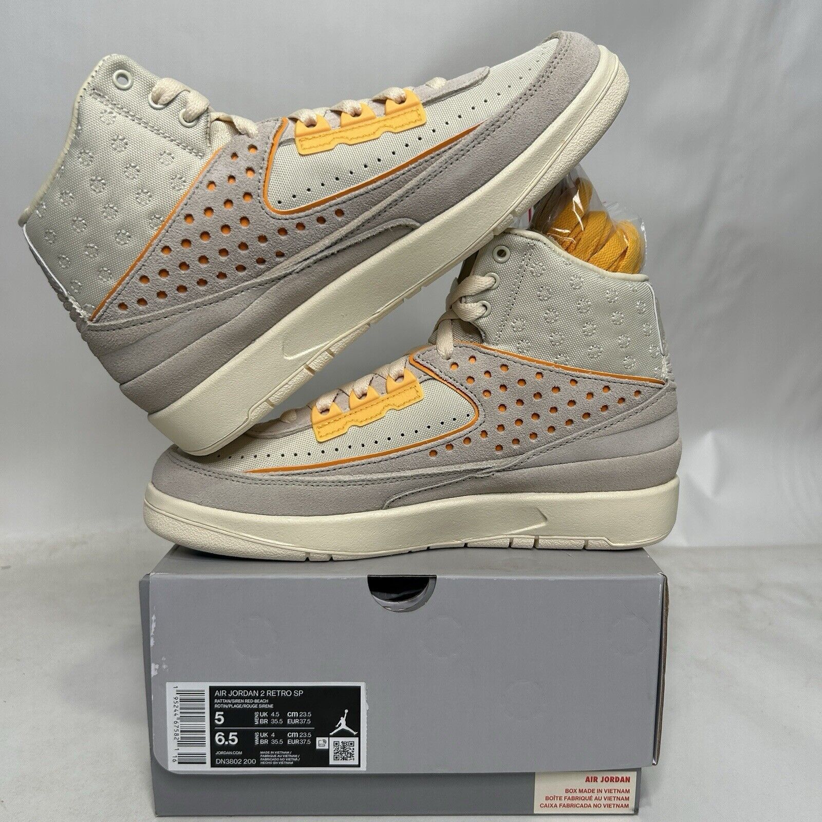 Jordan Brand Nike Air Jordan 2 Retro SP X Union LA “Rattan” 2024 Size US 6.5 / IT 36.5 - 3 Thumbnail