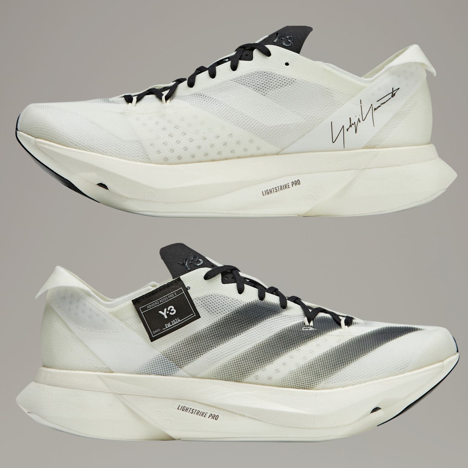 Y-3 9 Adidas Y-3 Adizero Adios Pro 3 White Black Sneakers Size US 9 / EU 42 - 1 Thumbnail