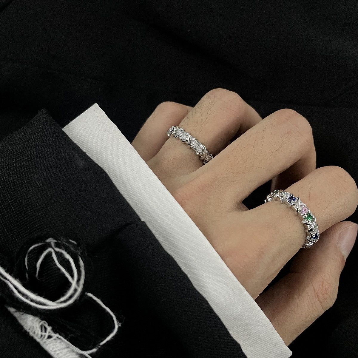 Jewelry New Design Jewelry Rings Open Size Chrome Ring (Size 7-13) Size ONE SIZE - 2 Thumbnail