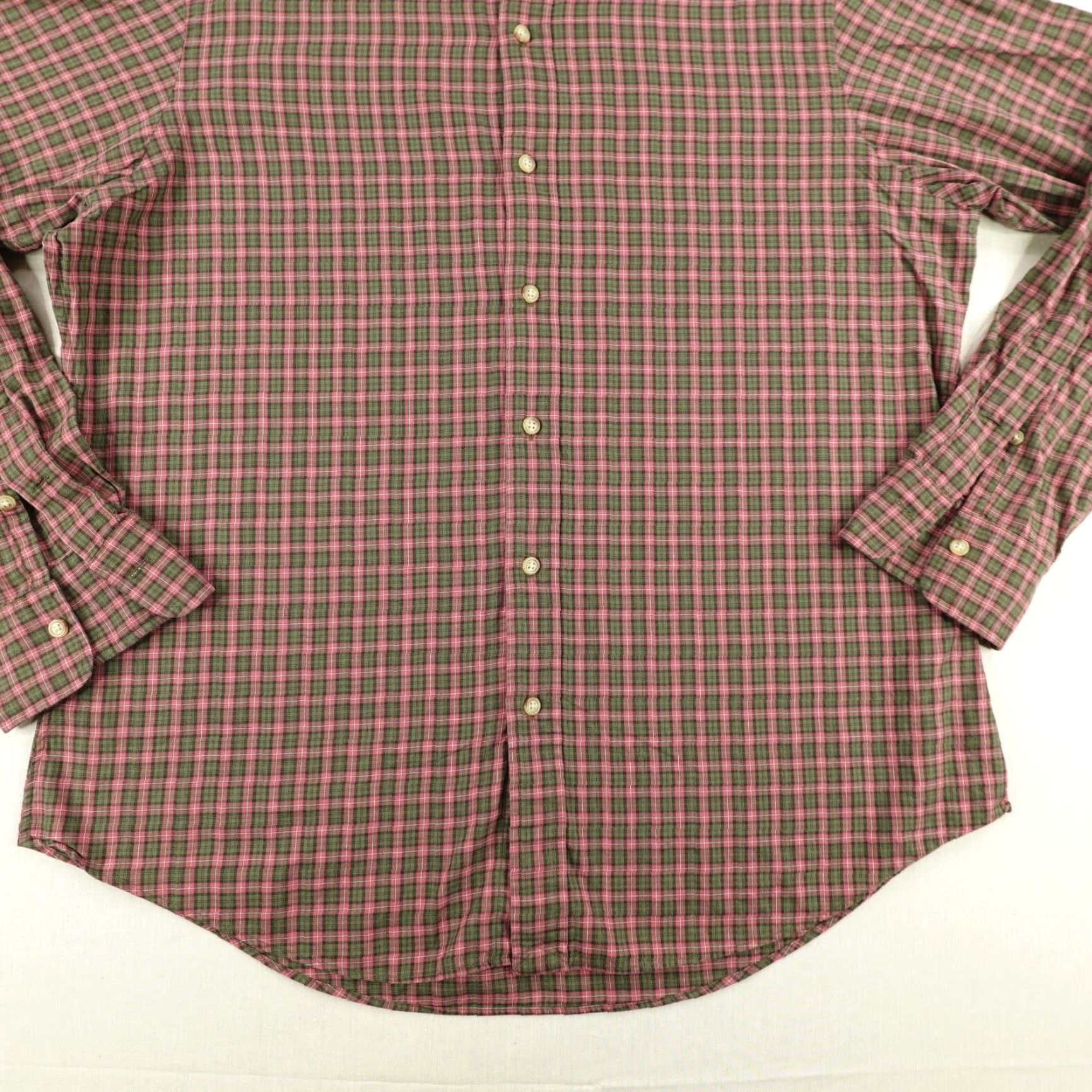 Polo Ralph Lauren Polo Ralph Lauren Shirt Mens Large Green Red Tartan Plaid Check Button Up Twill Size US L / EU 52-54 / 3 - 3 Thumbnail