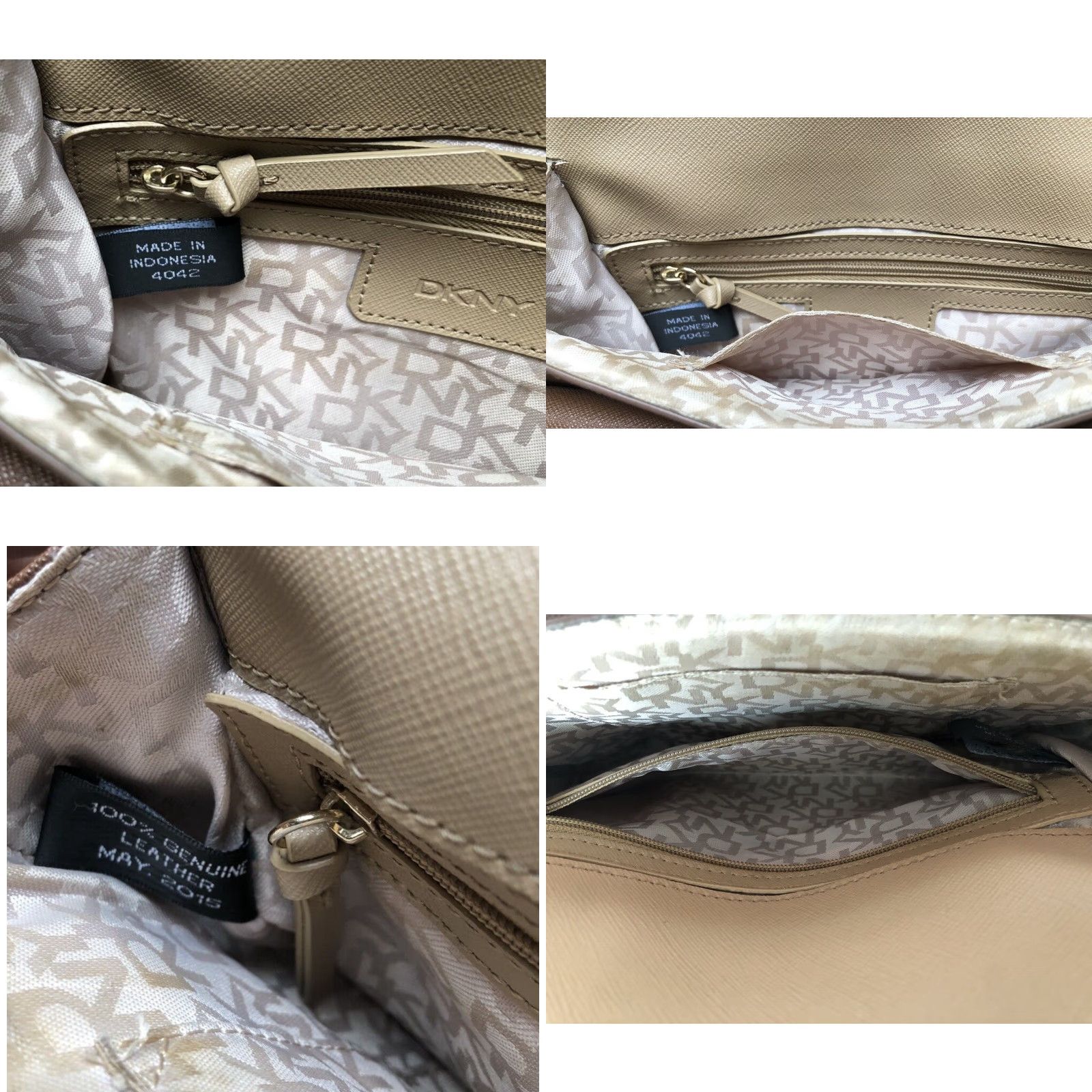 DKNY DKNY Purse Shoulder Bag Brown 4042 100% Genuine Leather 9in x 6in With Strap Womens Vintage? (No N/A) Size ONE SIZE - 11 Thumbnail