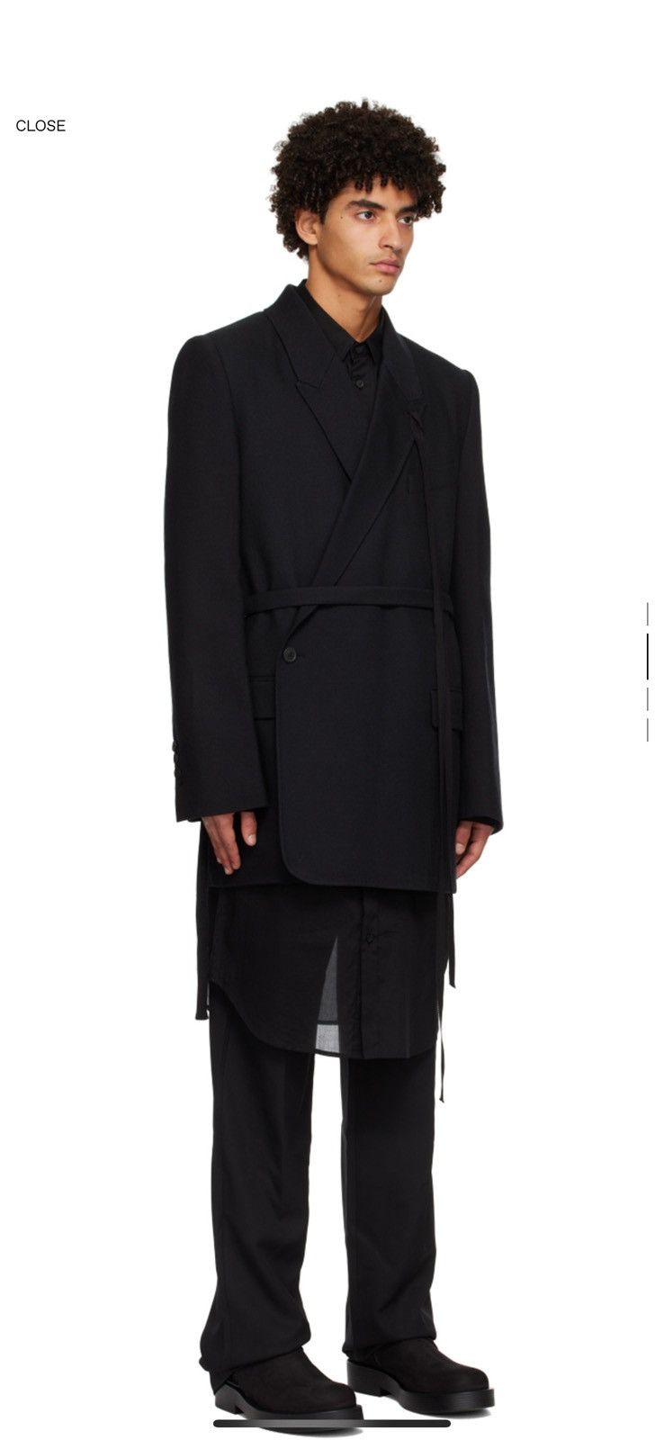 Ann Demeulemeester Ann Demeulemeester Gerard Blazer Size 50L - 2 Thumbnail