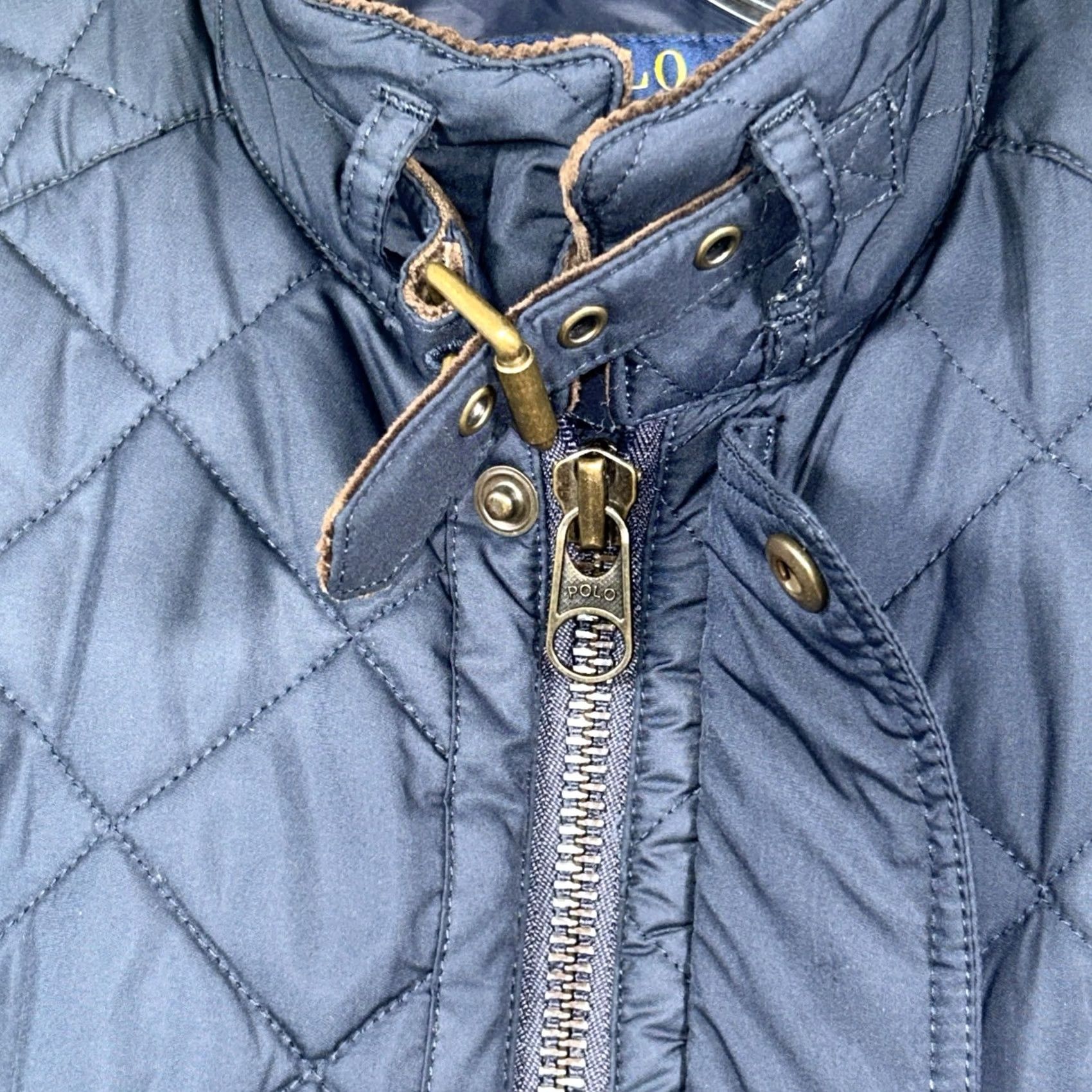 Polo Ralph Lauren Polo Ralph Lauren Mens S Blue Diamond Quilted Vest Leather Trim Corduroy Collar Size US S / EU 44-46 / 1 - 4 Thumbnail