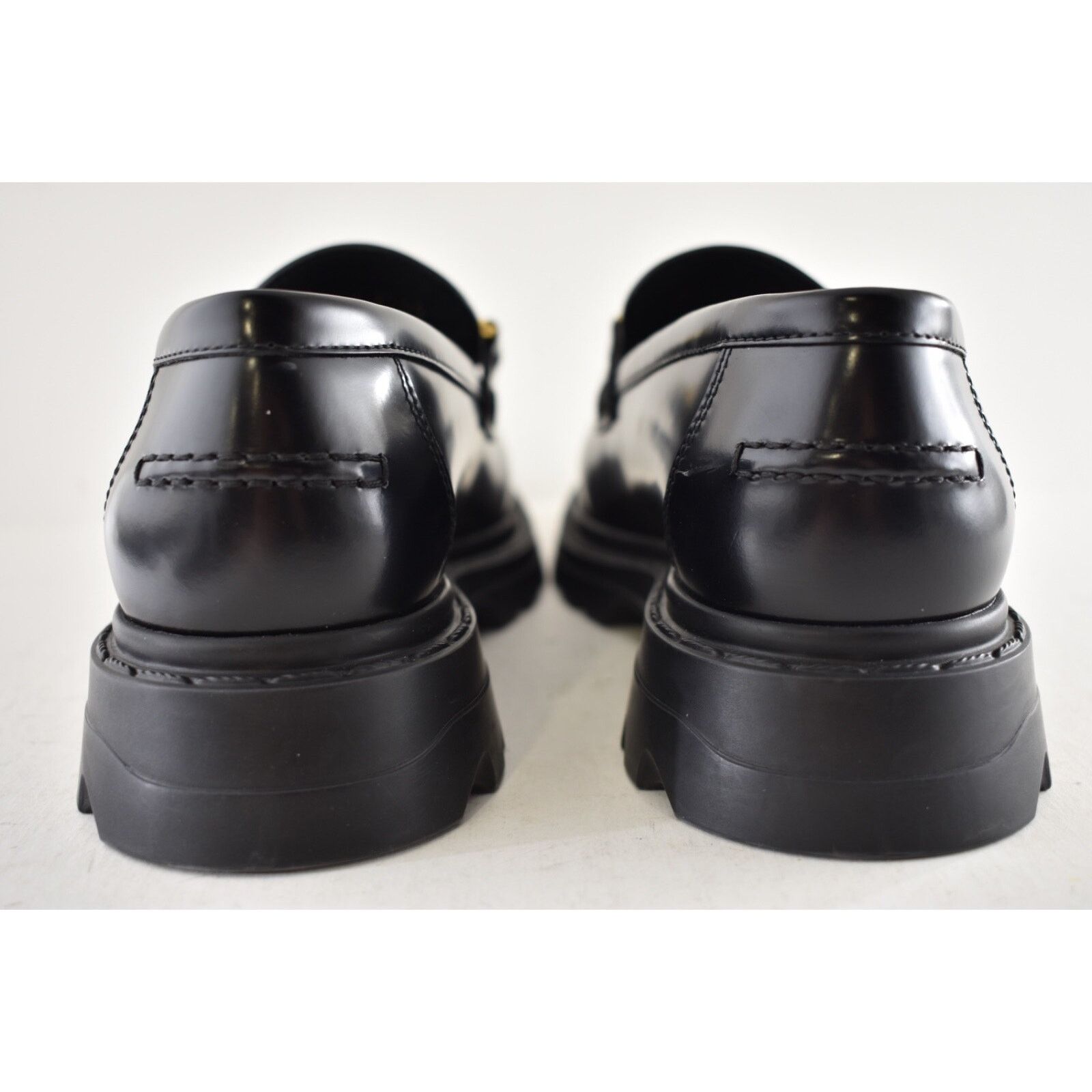Dior Dior Code Black Brushed Calfskin Leather Gold Logo Loafer Size US 7.5 / IT 37.5 - 16 Thumbnail