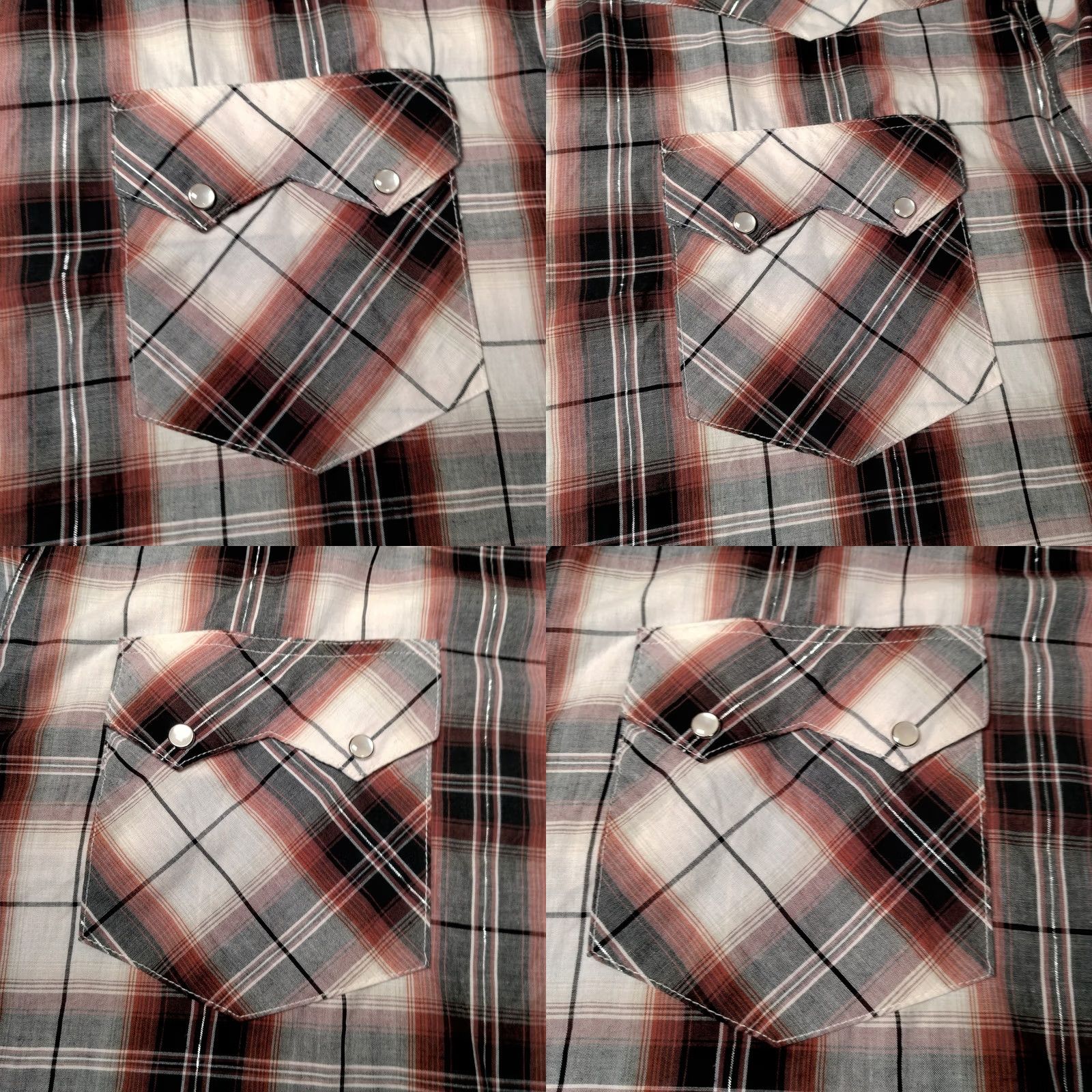 Vintage Rustler Shirt Men 3XL Brown Plaid Pearl Snap Western Sawtooth Cowboy Button-Up Short Sleeve Size US XXL / EU 58 / 5 - 9 Thumbnail