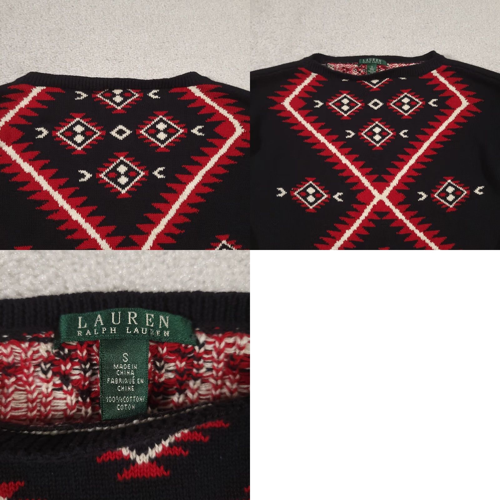 Ralph Lauren VINTAGE Lauren Ralph Lauren Womens Southwest Aztec Sweater Black Pullover Size S / Small Size S / US 4 / IT 40 - 8 Thumbnail