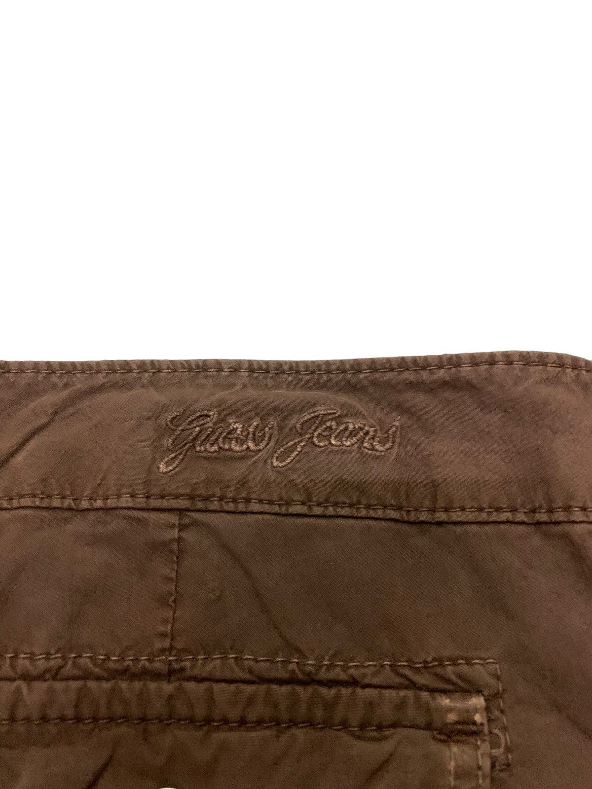 Guess × Vintage Vintage Guess Flared Brown Cargo Pants Size US 33 - 15 Thumbnail