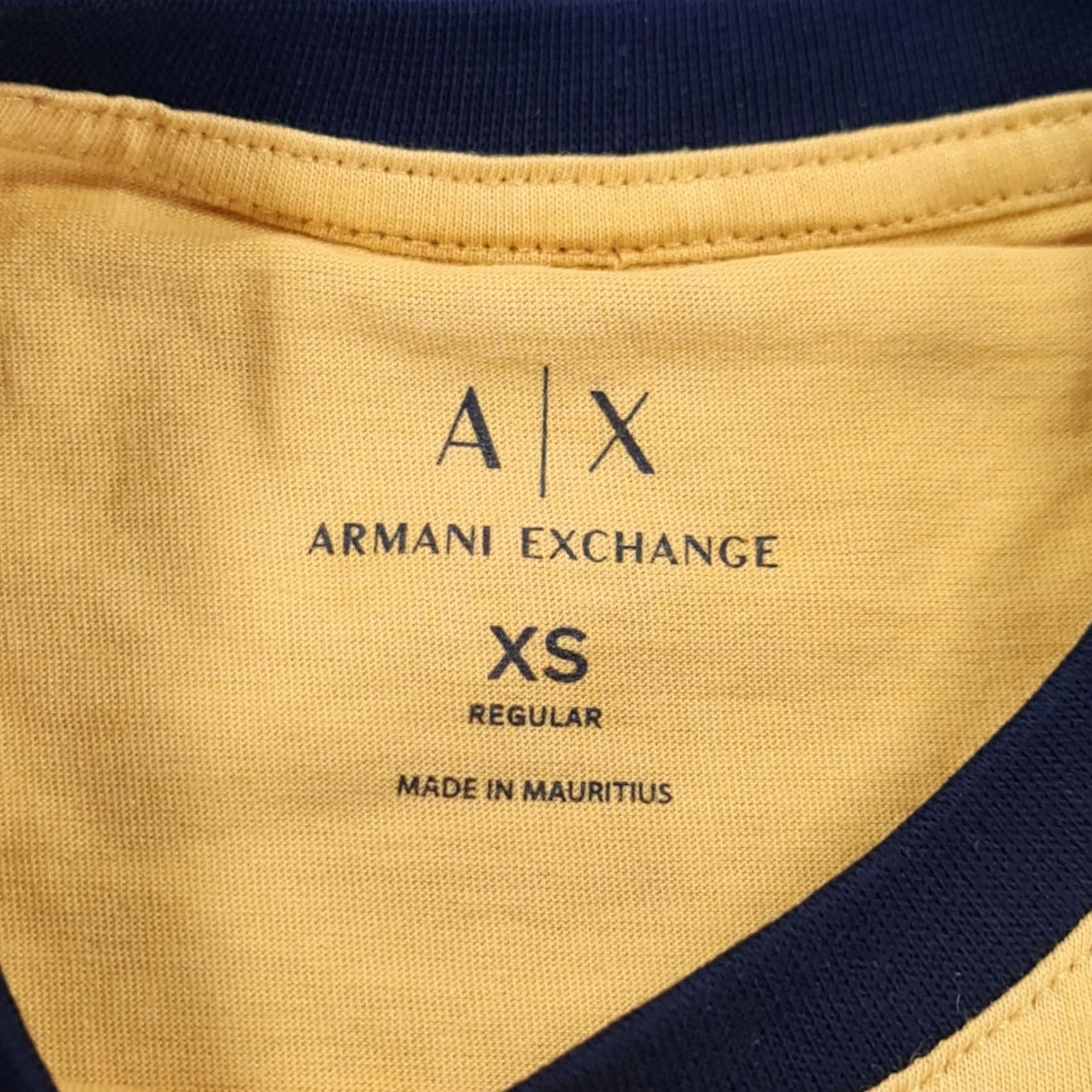 Armani Exchange Armani Exchange Mens T Shirt Colourblock XS Yellow Black Short Sleeve Crew Neck Cotton Tee Jersey Logo Modern City 90s? Size US XS / EU 42 / 0 - 3 Thumbnail