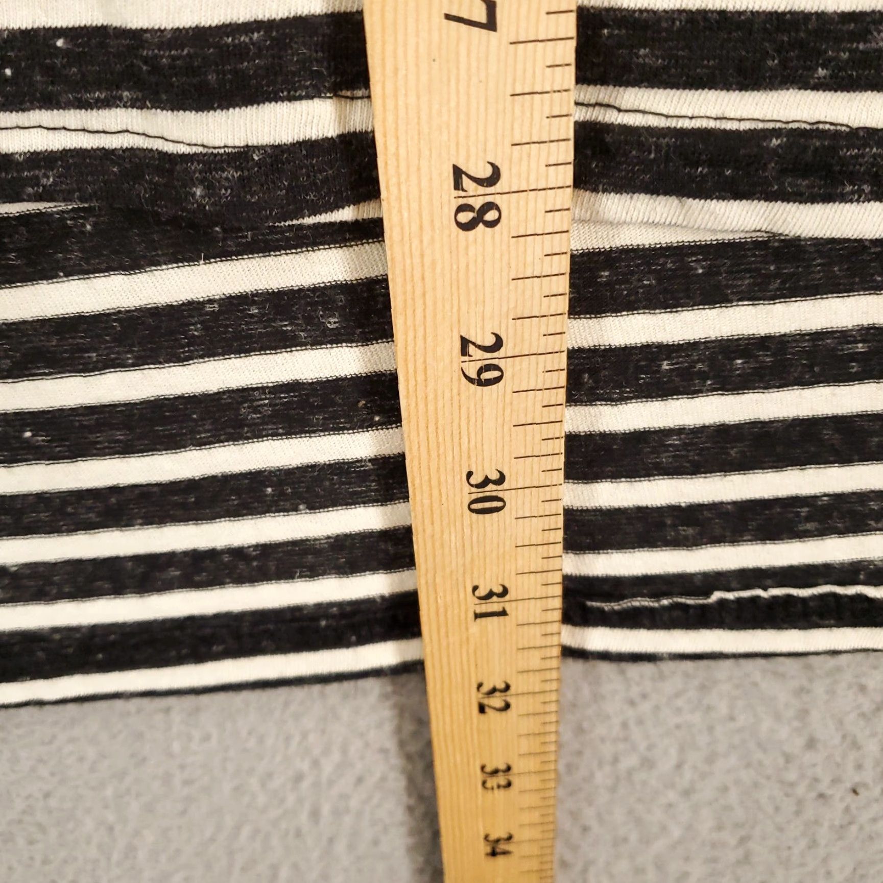 Vintage UMGEE Top Womens XL Black Ivory Striped Tunic Lace Up V-Neck Grommets Short Sleeve Bohemian Classic Nautical Tunic Shirt Womens XL Size XL / US 12-14 / IT 48-50 - 3 Thumbnail
