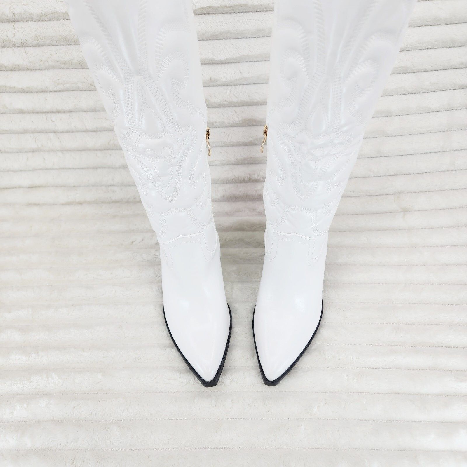 Other Electric Cowboy Faux Leather Matte Western Knee High Cowgirl Size US 7 / IT 37 - 2 Thumbnail