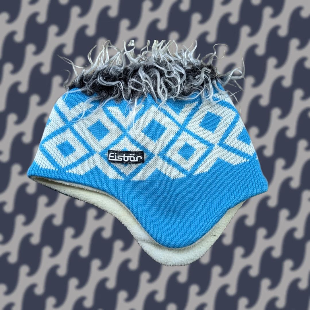 Vintage VINTAGE Eisbar Beanie Hat One Size Wool Blend Ear Flap Insulated Blue Unisex Adults Beanie, Wool Blend, Ear Flap, Insulated, Thermal, Water Resistant Size ONE SIZE - 1 Thumbnail