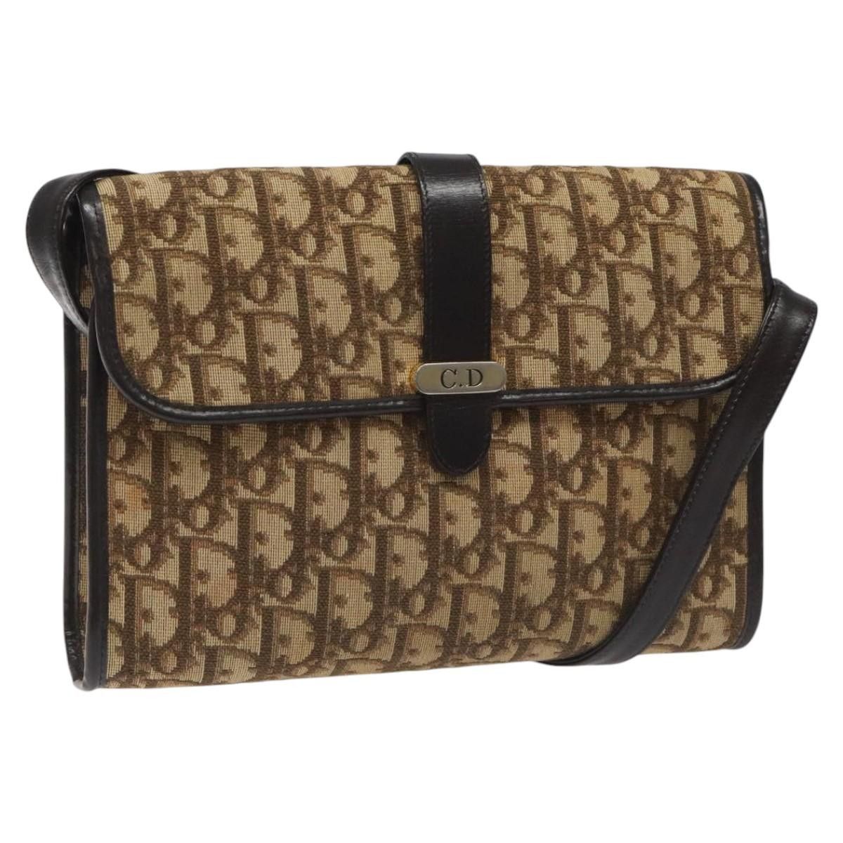 Dior DIOR Trotter Canvas Shoulder Bag Brown Size ONE SIZE - 1 Thumbnail