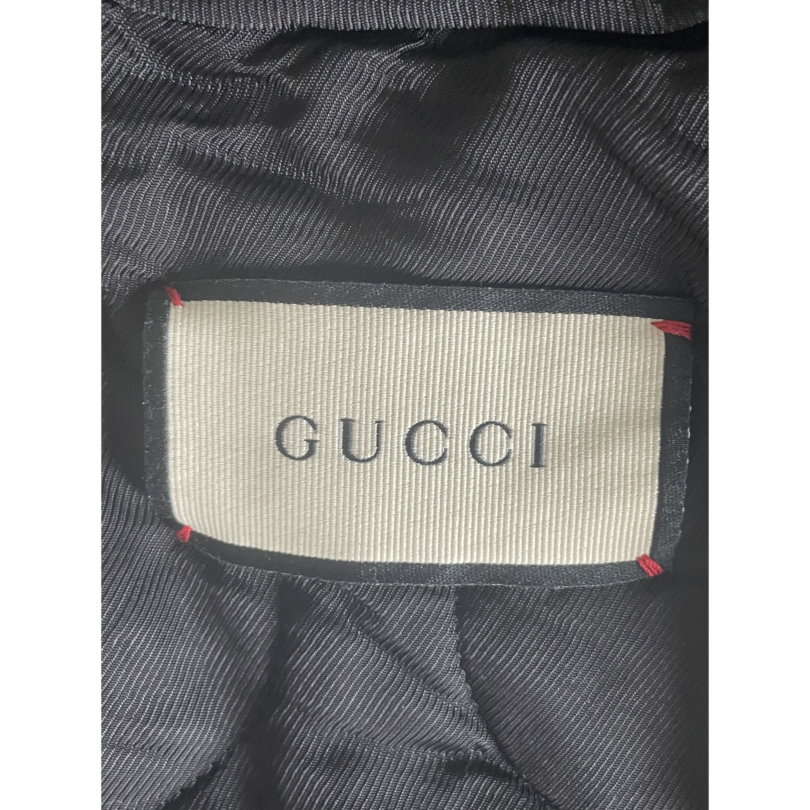 Gucci Gucci Band Black Nylon Bomber Jacket With Red & Blue Stripes Size US L / EU 52-54 / 3 - 7 Thumbnail