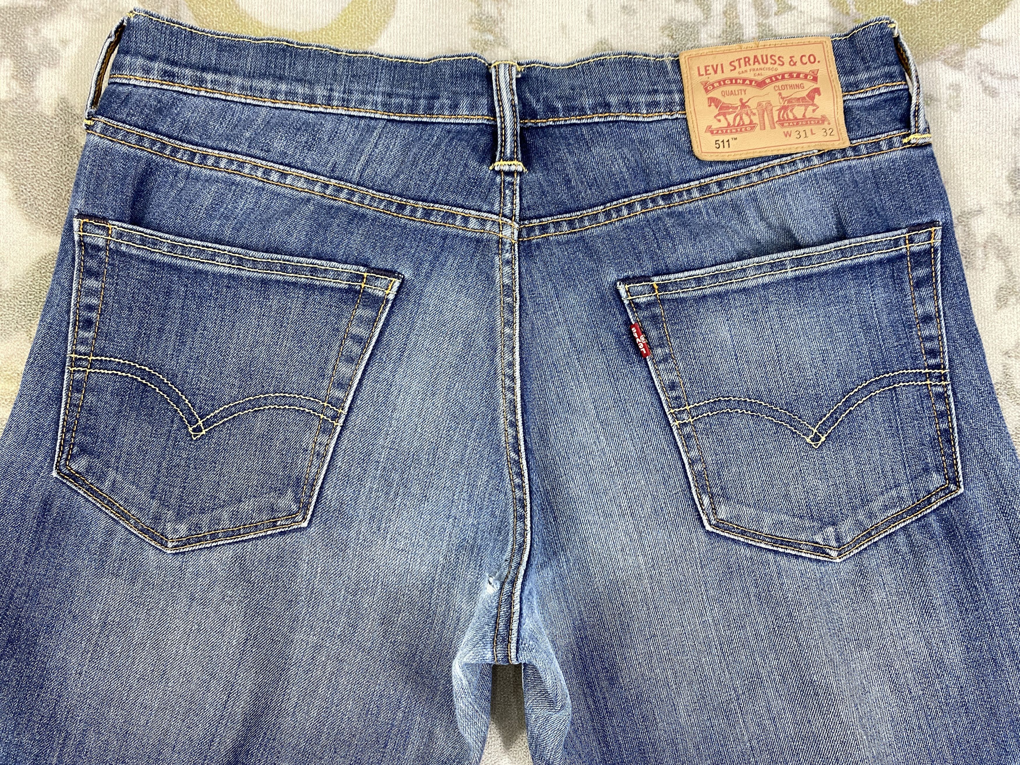 Levi's Distressed Blue Levi's 511 Jeans 33x28.5 Denim -SJ142 Size US 33 - 4 Thumbnail