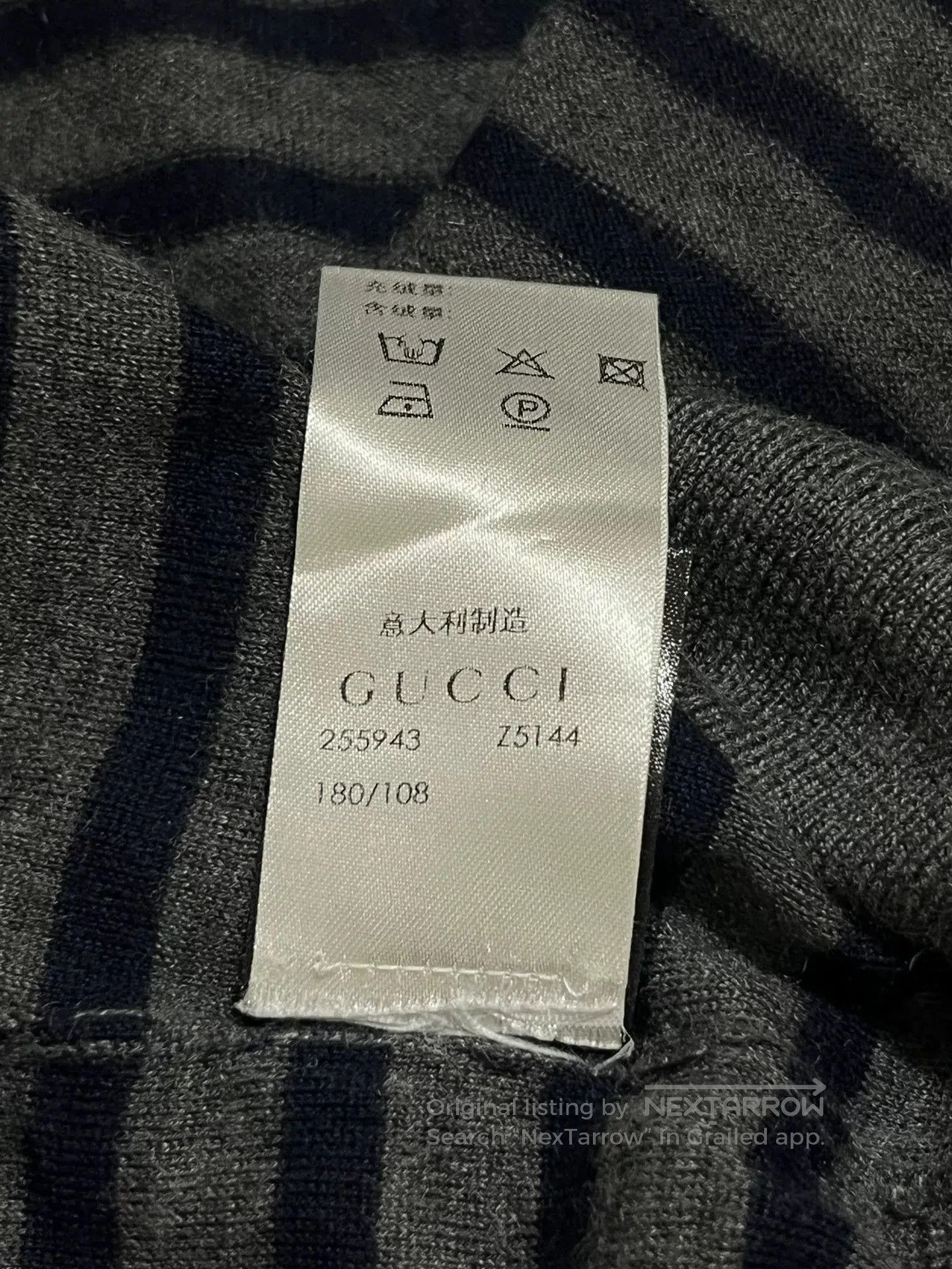 Gucci Gucci Gray Striped Cashmere Sweater. Size US M / EU 48-50 / 2 - 6 Thumbnail