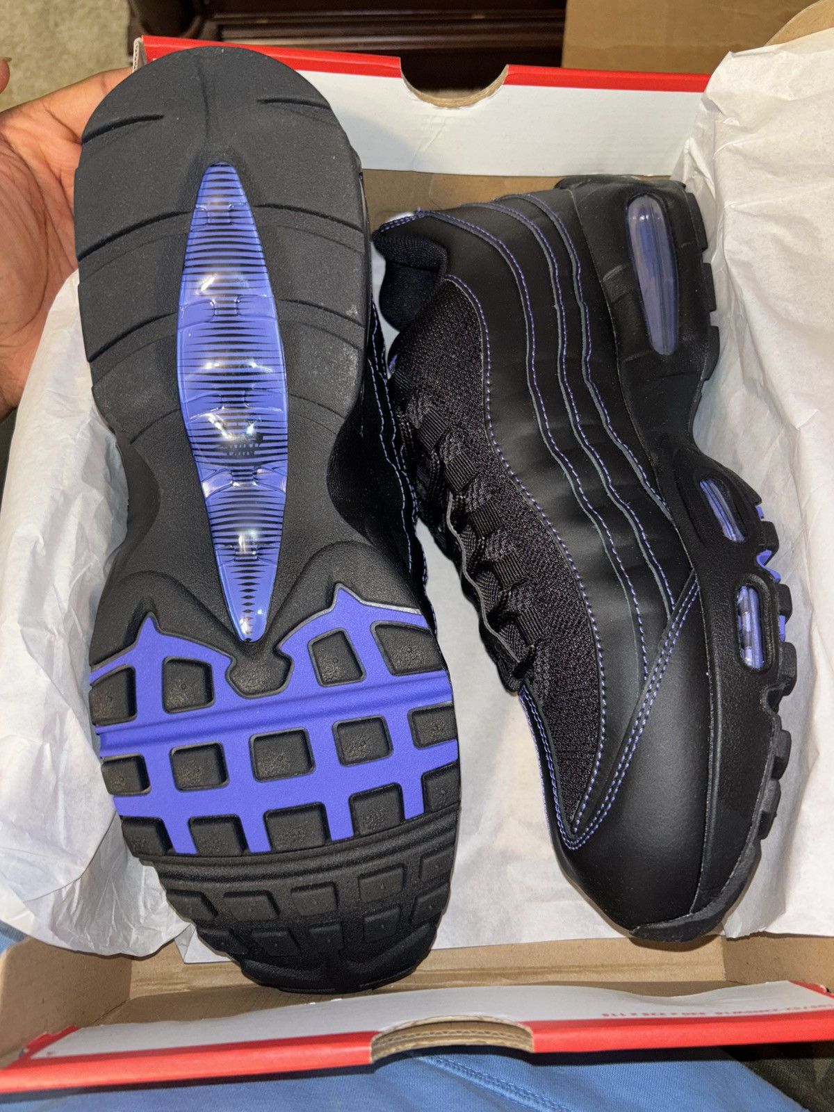Nike Nike Air Max 95 OG Black/Persian Violet Size US 11.5 / EU 44-45 - 6 Thumbnail