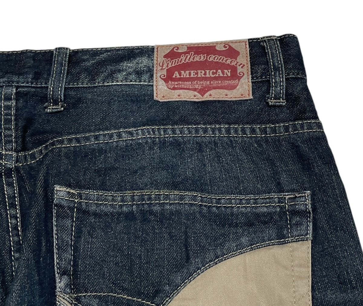 If Six Was Nine Rare Design Vintage Brand Amore Puro Baggy Jeans 1990s Size US 37 - 9 Thumbnail