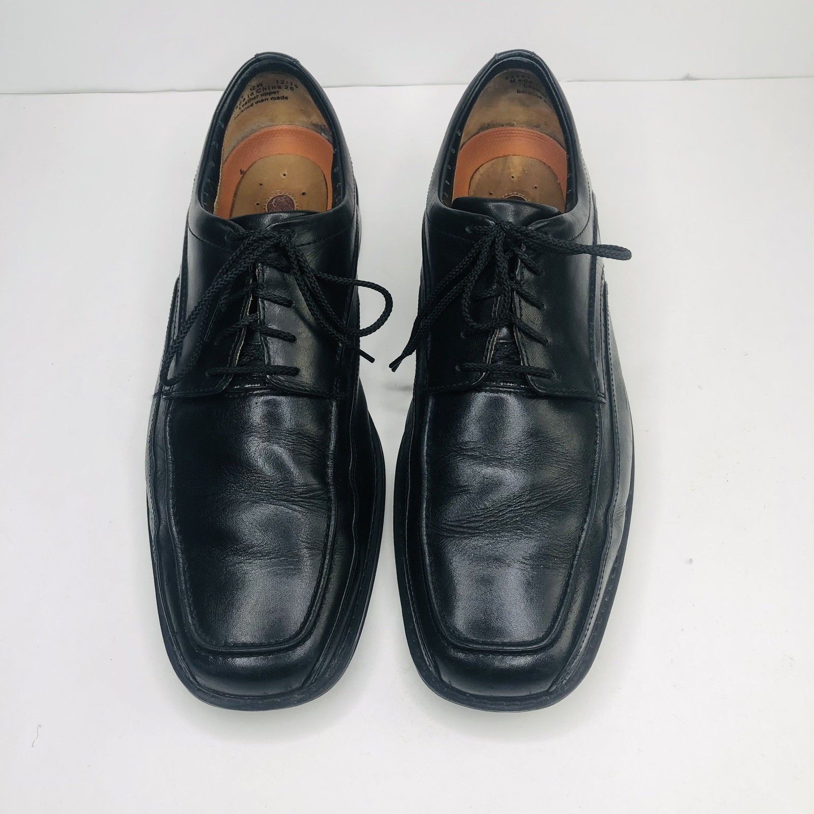 Clarks Clark Unstructured Black Leather Mens Shoes 12W career Size US 12 / EU 45 - 2 Thumbnail