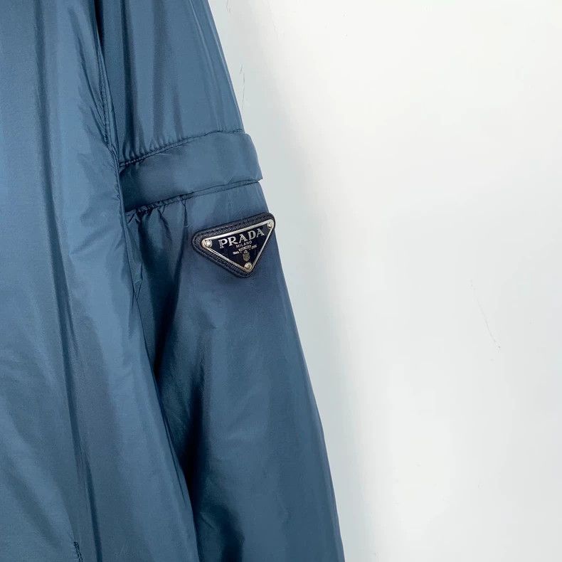 Prada Prada Blue triangle logo hooded zipper jacket 2501-Nextarro Size US S / EU 44-46 / 1 - 4 Thumbnail