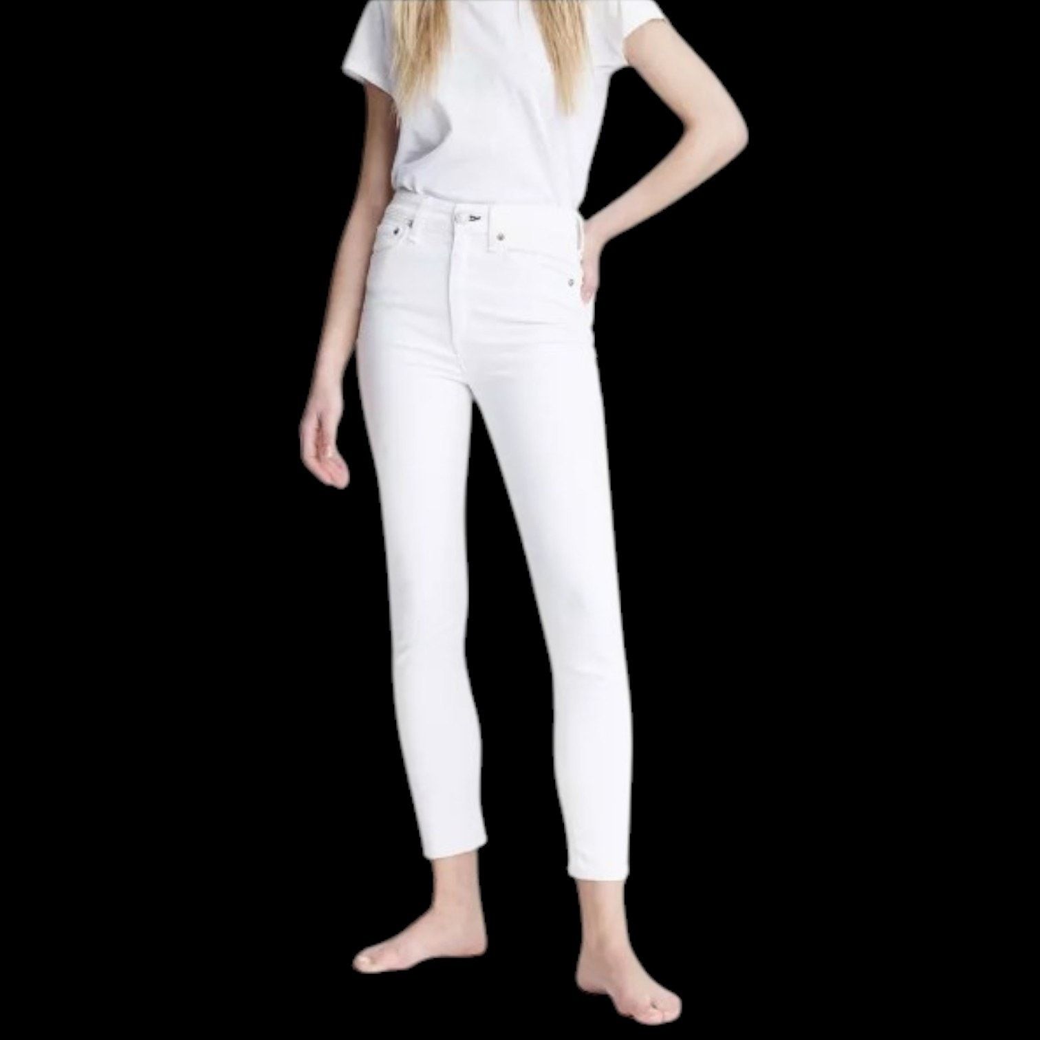 Rag & Bone Rag & Bone White Jeans | Size 24 Size 25" / US 0 / IT 36 - 4 Thumbnail