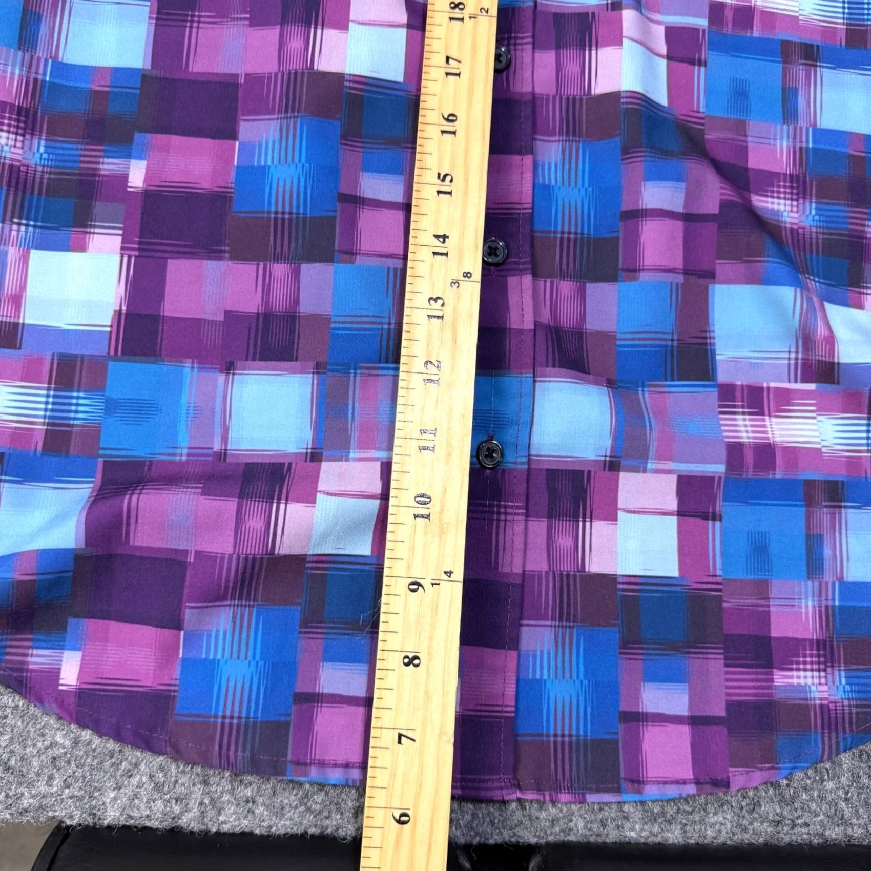 Vintage Construct Shirt Mens Medium Purple Performance Button Up Slim Fit Short Sleeve Size US M / EU 48-50 / 2 - 6 Thumbnail