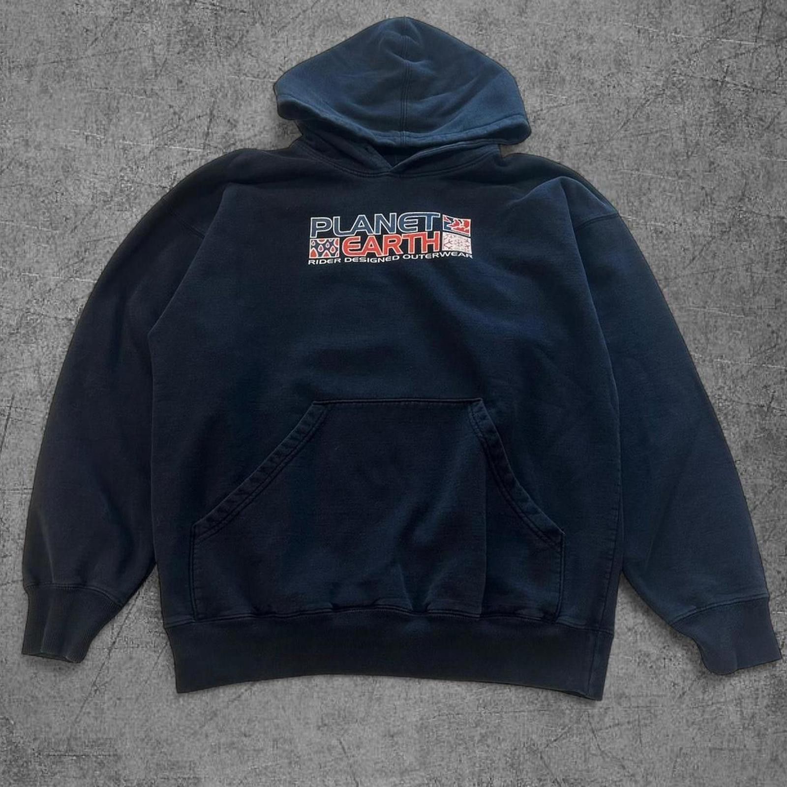 Vintage Vintage 90s Planet Earth Boarding Hoodie Size US L / EU 52-54 / 3 - 1 Thumbnail