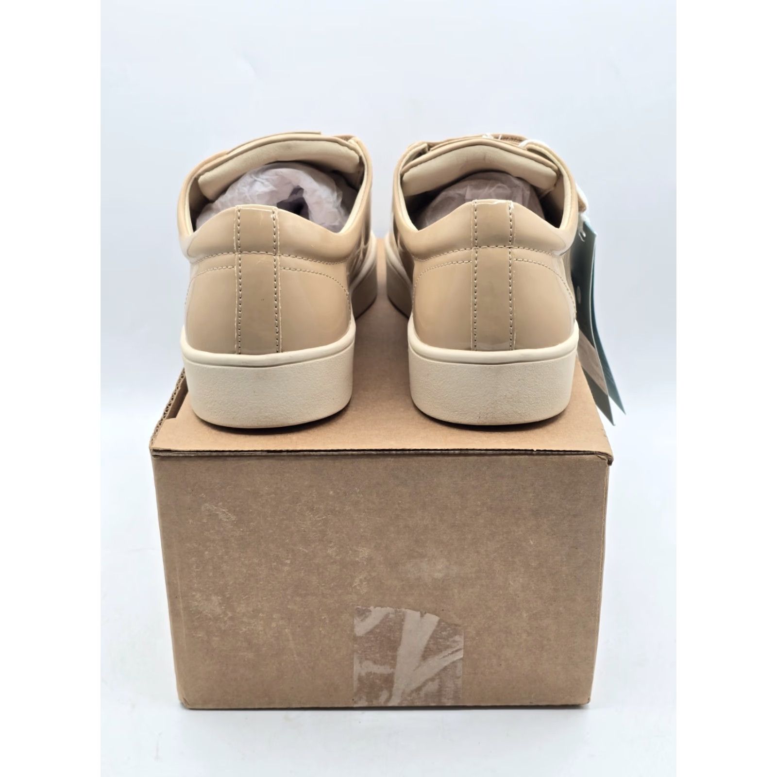 Vintage Revitalign Malibu Bella Patent Sneakers Tan Solid Sz 9.5 W Wide Women's Athletic Shoes Size US 10 / IT 40 - 6 Thumbnail