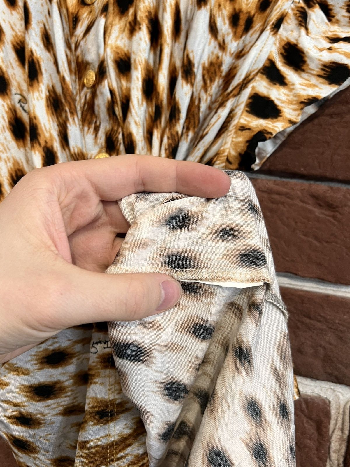 Rare Roberto Cavalli Leopard Print Button Shirt Designer S