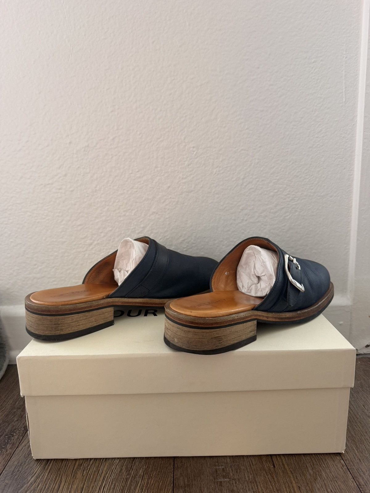 Our Legacy Our Legacy Camion Mule Blue Leather Size US 8 / EU 41 - 5 Thumbnail