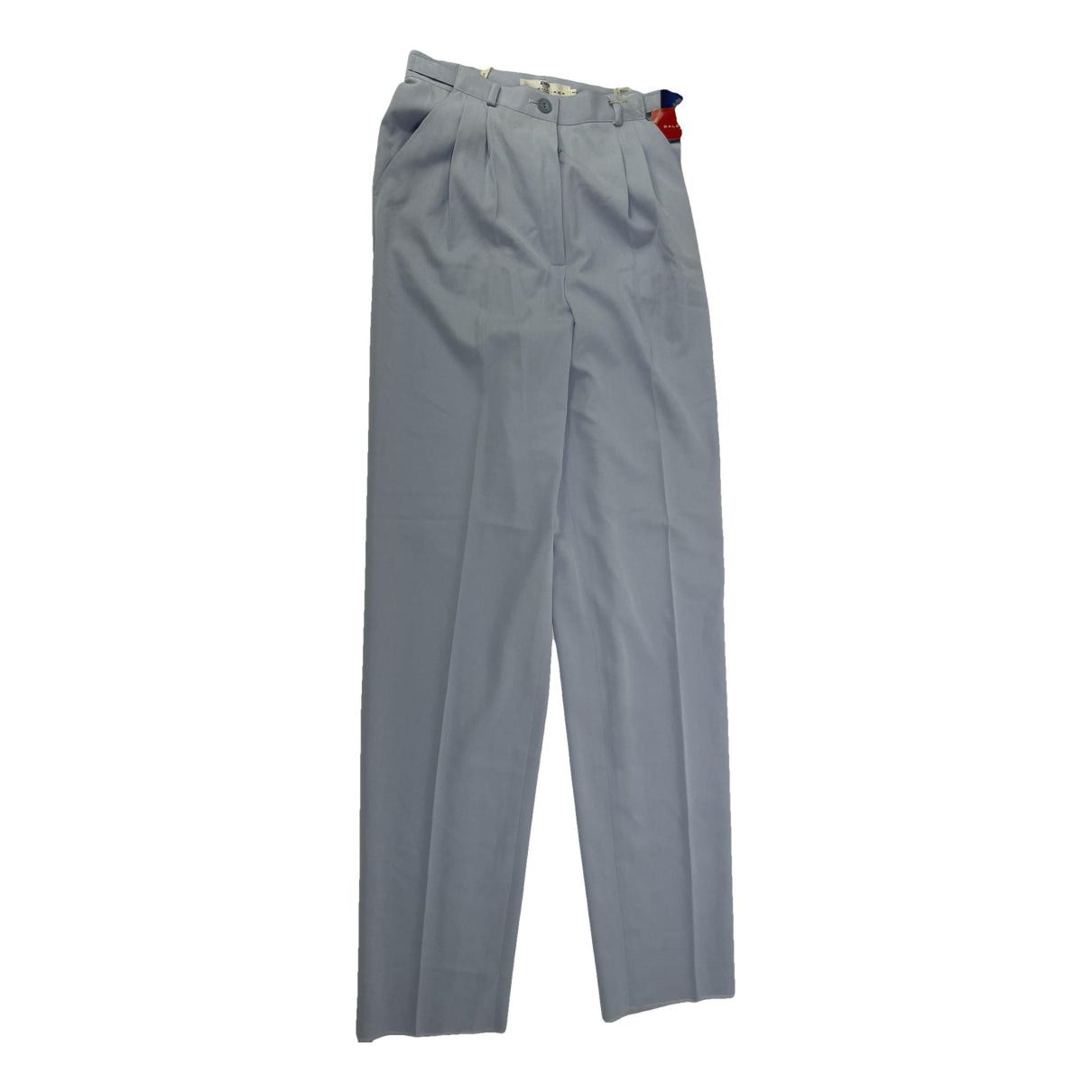 Balenciaga Blue Polyester Trouser Size 30" / US 8 / IT 44 - 1 Thumbnail