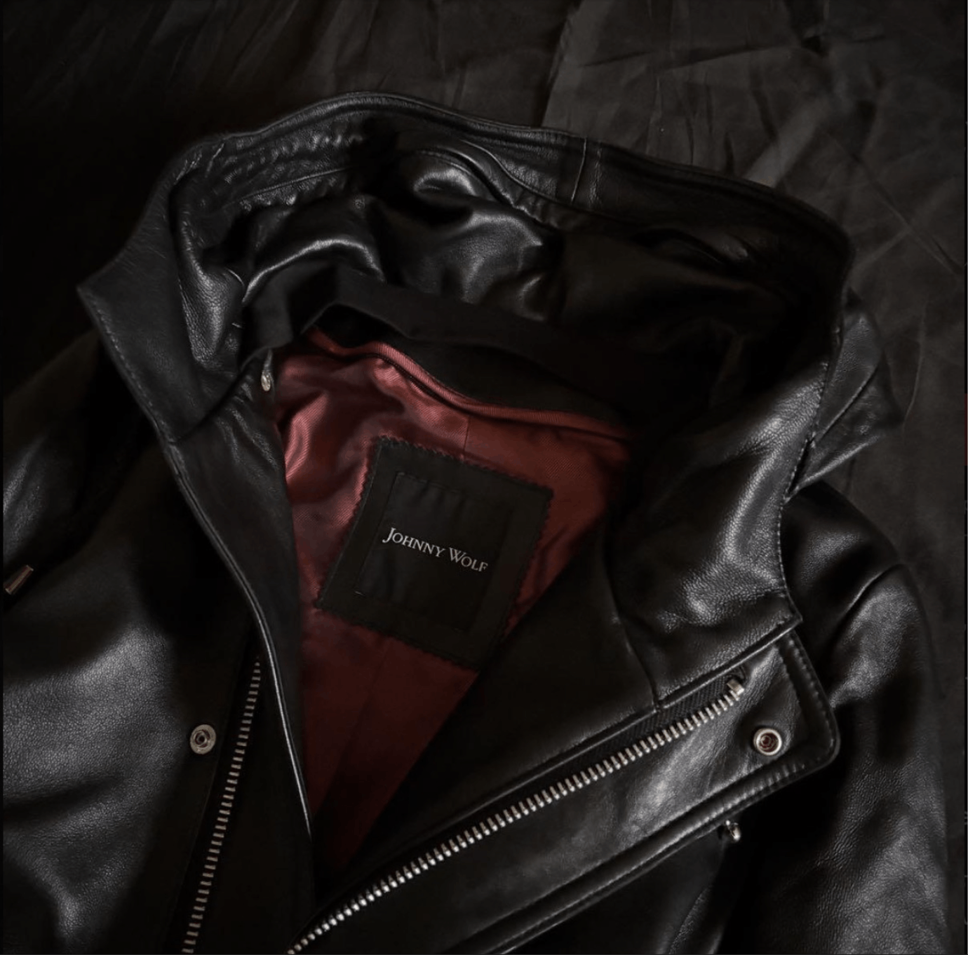 Other Johnny Wolf leather Bono jacket, Asymmetrical Zip, V-kei Size US M / EU 48-50 / 2 - 4 Thumbnail
