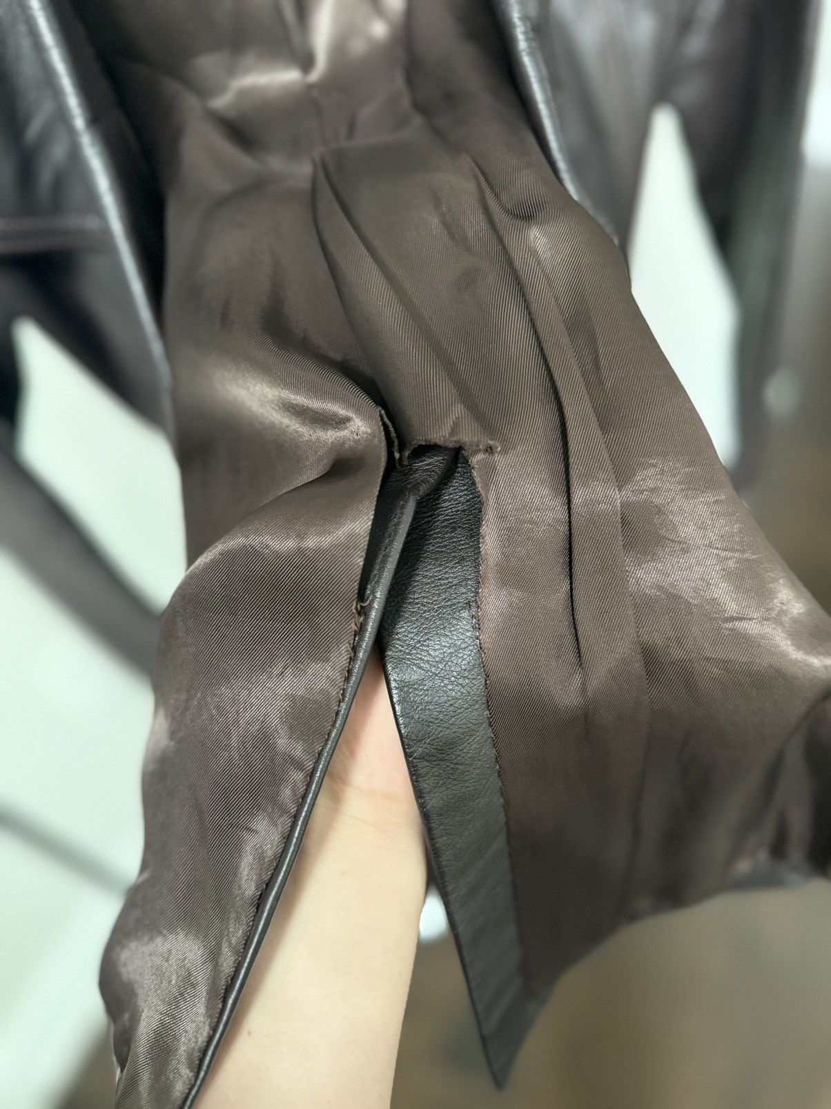 Other 1970s Made in England Brown Leather Coat GABEV Original Size S / US 4 / IT 40 - 10 Thumbnail