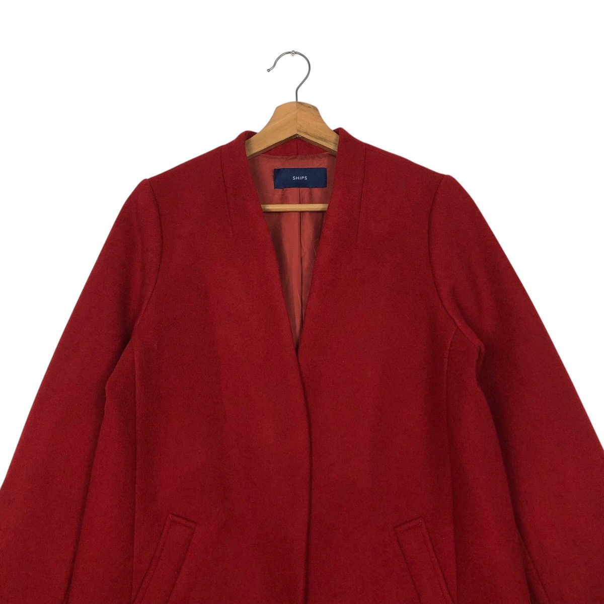 Japanese Brand 📌Rich Red Vintage Long Wool Jacket Ships Issey Miyake Size M / US 6-8 / IT 42-44 - 4 Thumbnail