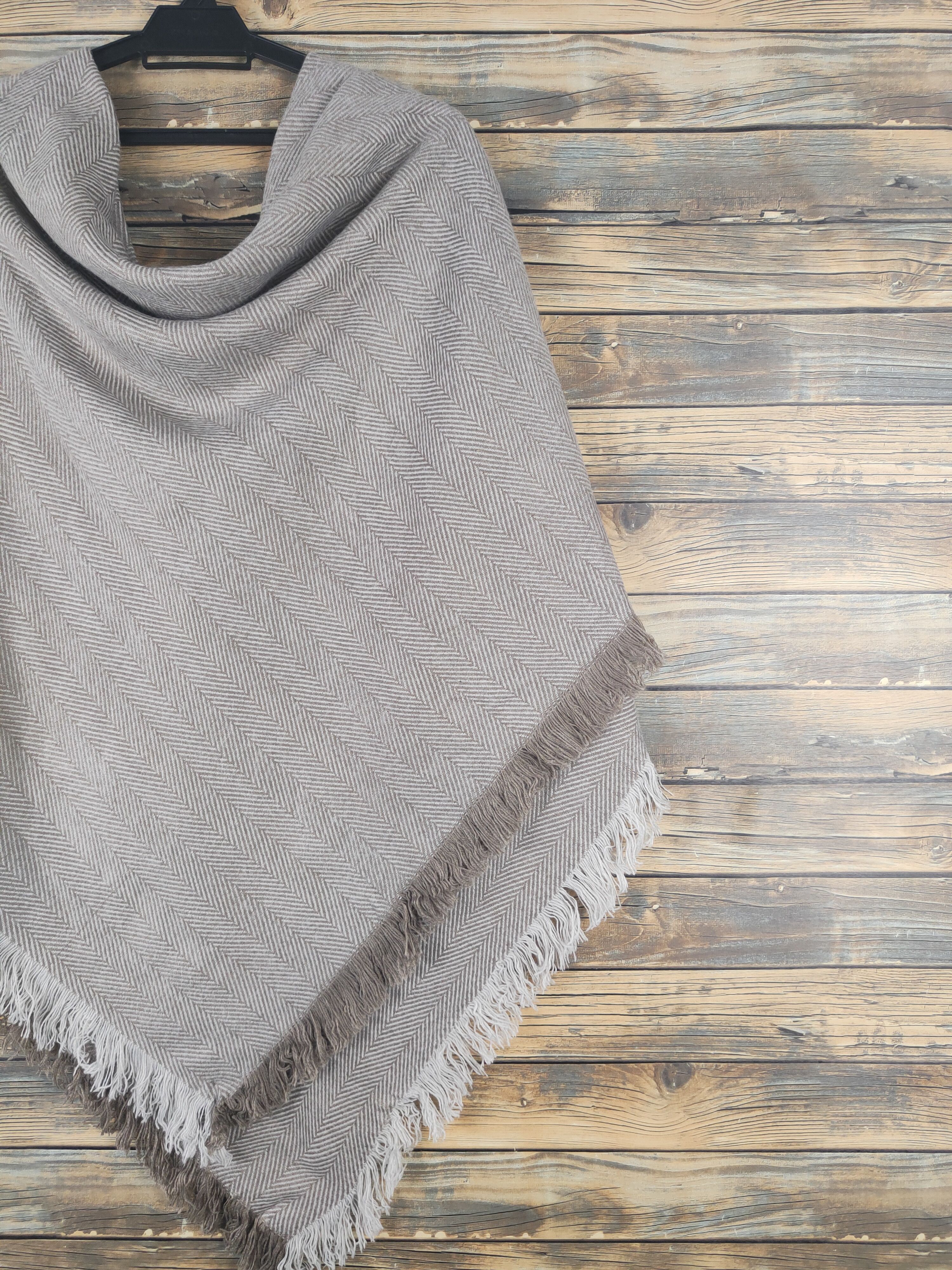 Japanese Brand × Vintage B.design Brown Cashmere Capes Size US XXL / EU 58 / 5 - 8 Thumbnail