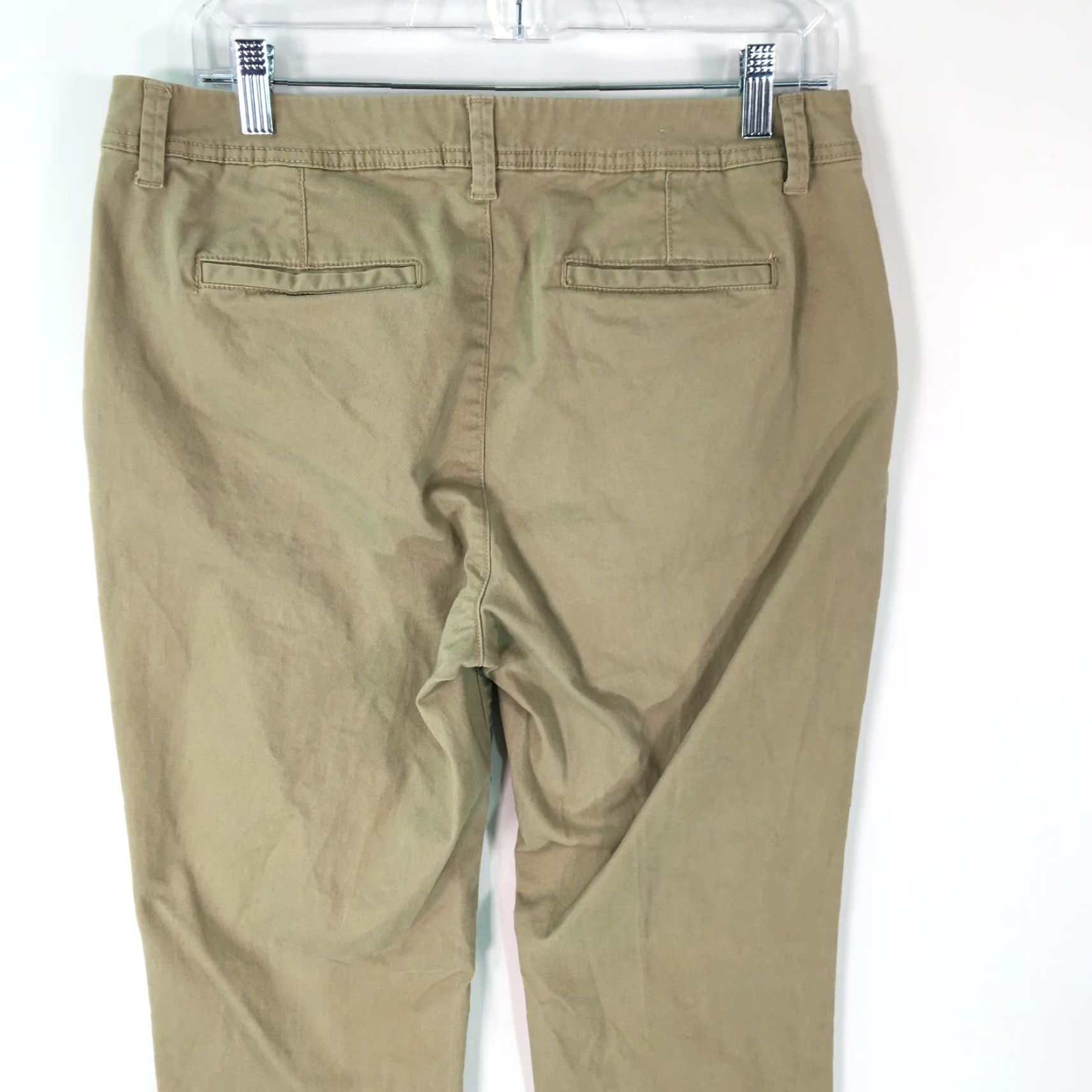 Vintage A New Day Women's Tan Flat Front Mid Rise Stretch Dress Pants Size 10 Size 32" / US 10 / IT 46 - 4 Thumbnail