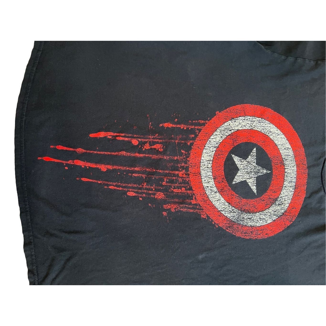 Marvel Comics Marvel Men's black Short Sleeve Captain America Shield Logo T-shirt size L Size US L / EU 52-54 / 3 - 5 Thumbnail