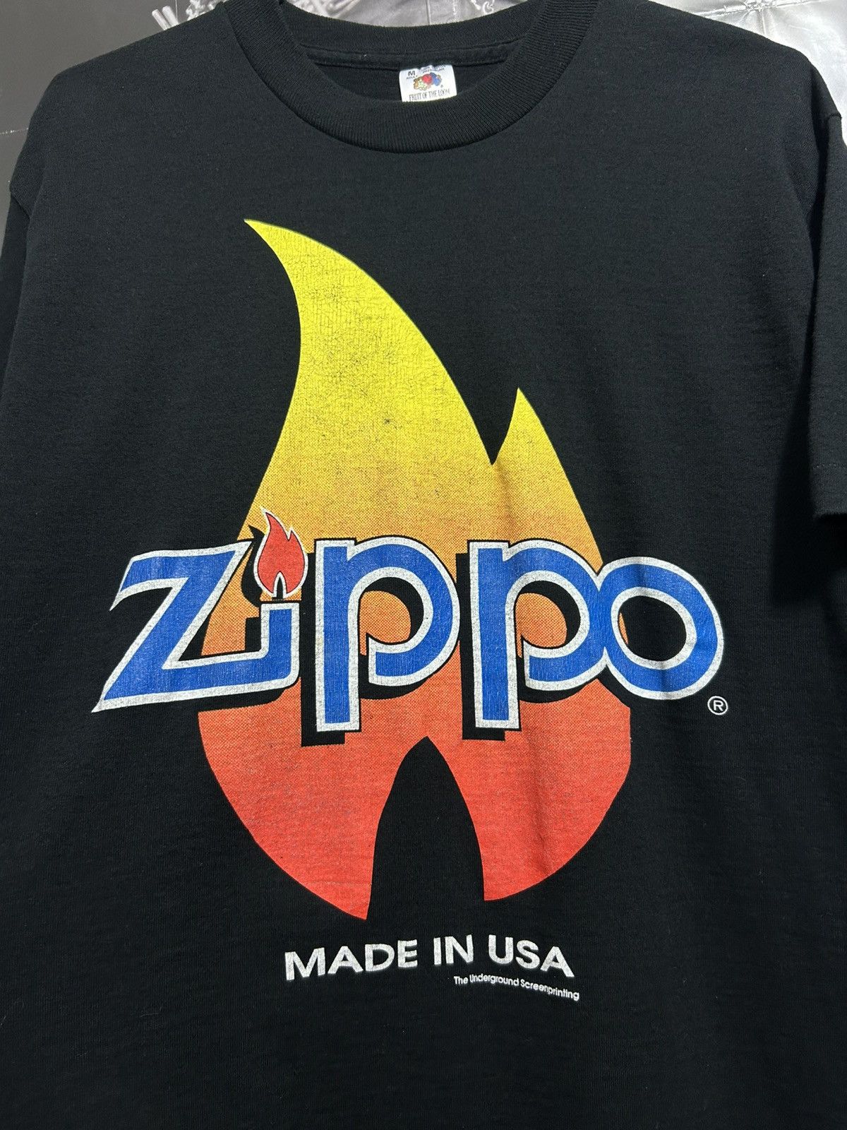 Vintage 90’s Zippo Flame Logo Made in USA Size US M / EU 48-50 / 2 - 2 Thumbnail