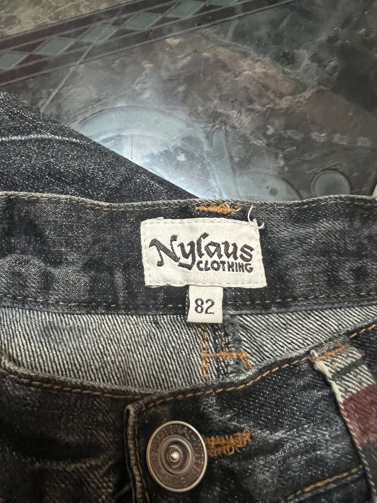 Japanese Brand DOUBLE WAIST‼️NYLAUS DISTRESSED DENIM PANT Size US 30 / EU 46 - 8 Thumbnail