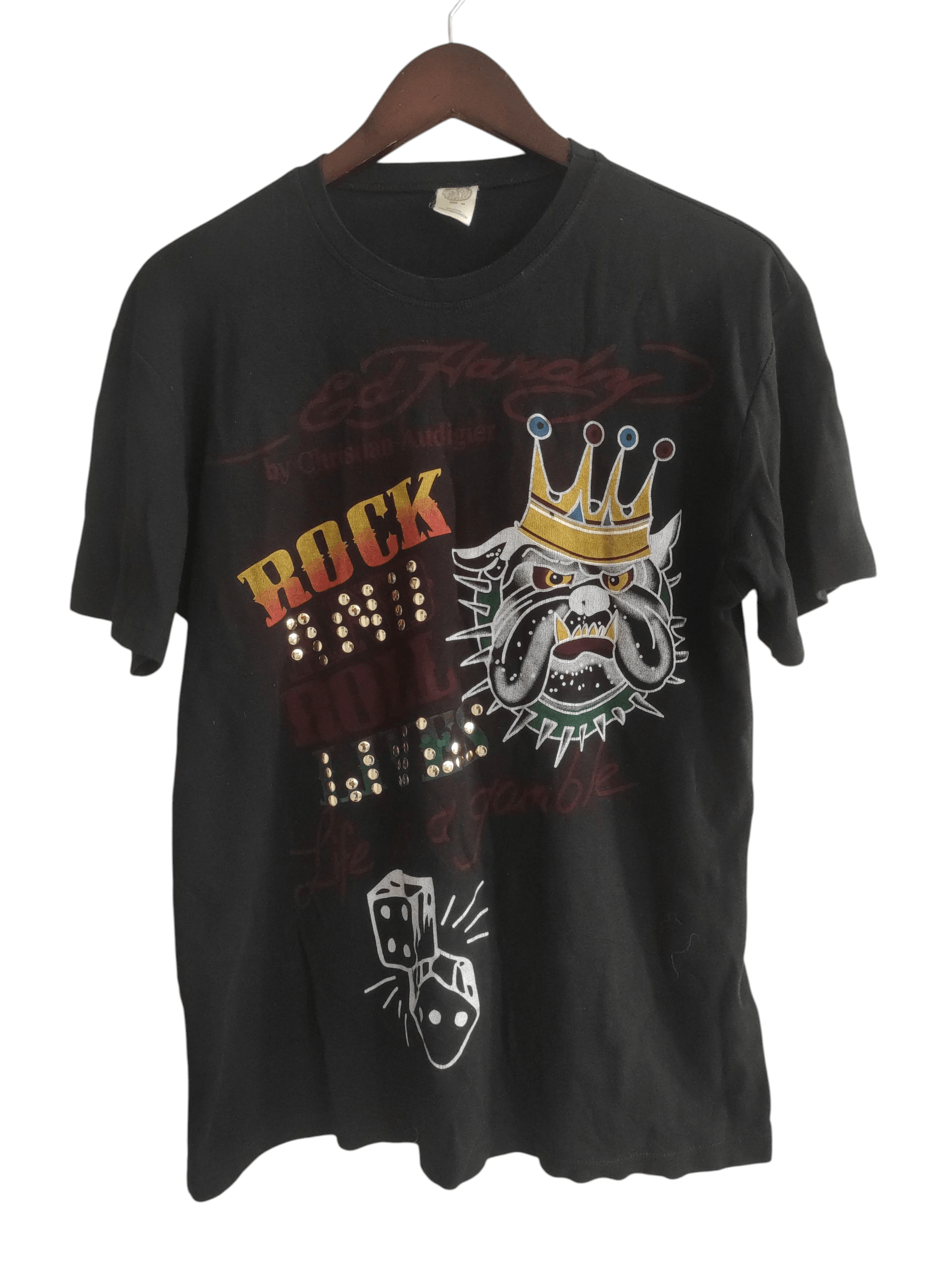 Christian Audigier Ed Hardy Christian Audigier Bulldog Rock and Roll T-Shirt Size US M / EU 48-50 / 2 - 1 Thumbnail