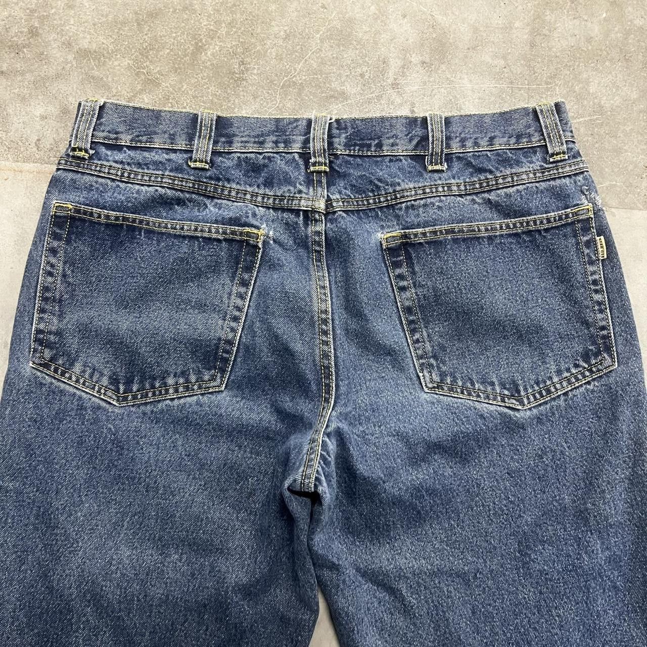Redhead Vintage Y2K/2000s Baggy Workwear Red Head Brand co. Dark Wash Denim Jeans! Size US 36 / EU 52 - 7 Thumbnail
