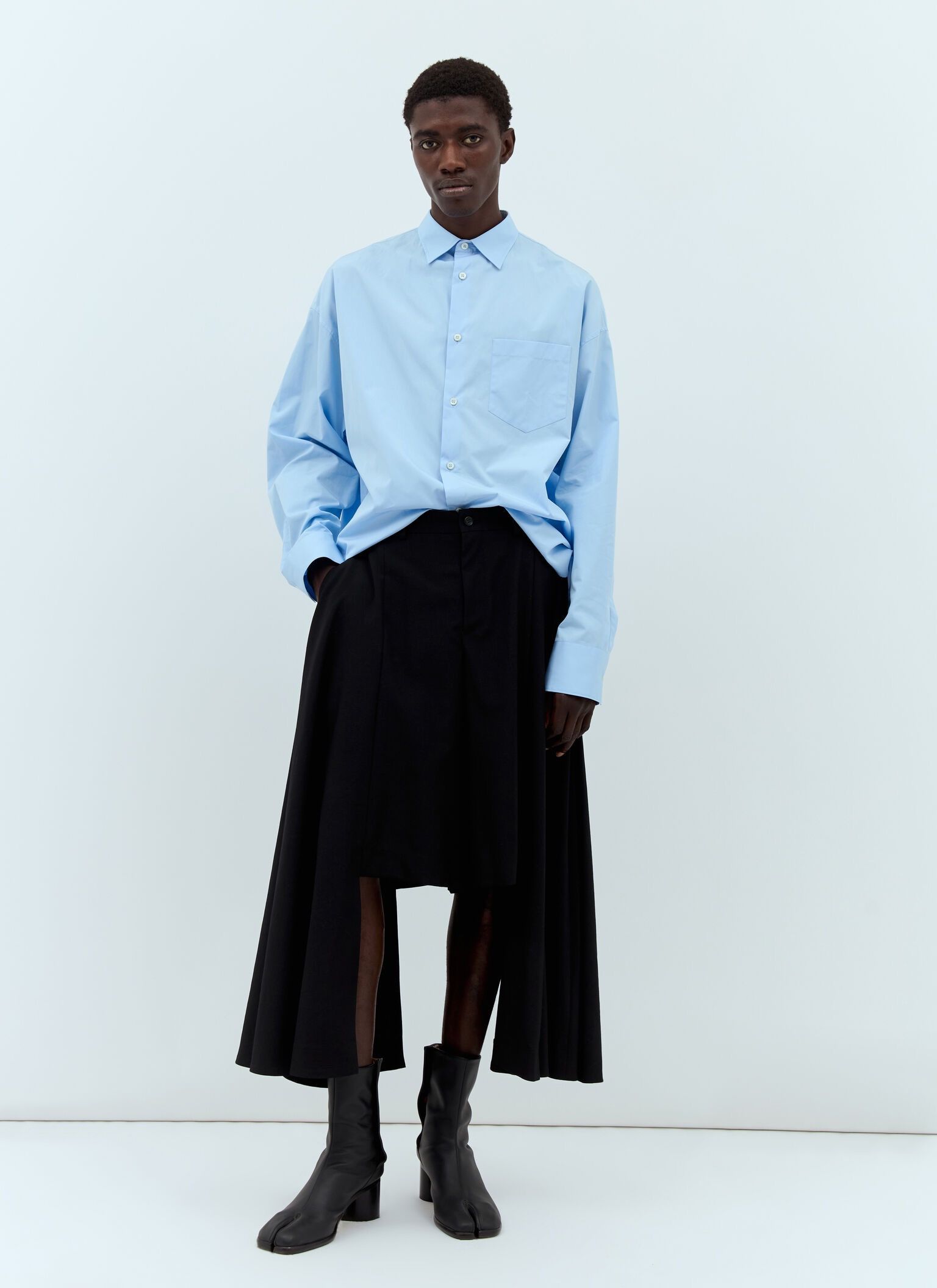 Comme des Garcons Homme Plus Comme des Garçons Homme Plus Asymmetrical Pants in Black Size US 34 / EU 50 - 2 Thumbnail