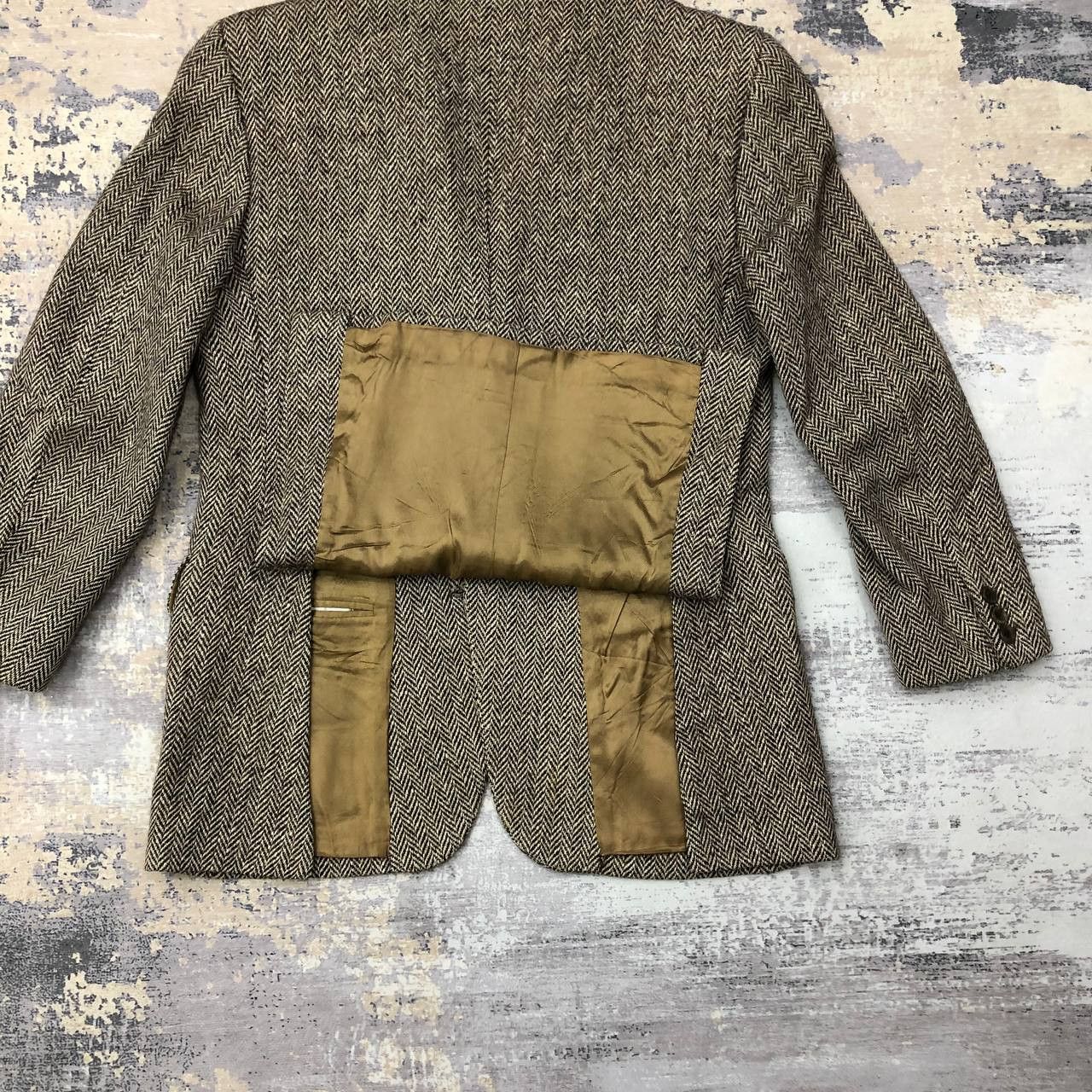 Aquascutum Y347 VTG AQUASCUTUM HERRINGBONE WOOL BLAZER Size US M / EU 48-50 / 2 - 4 Thumbnail