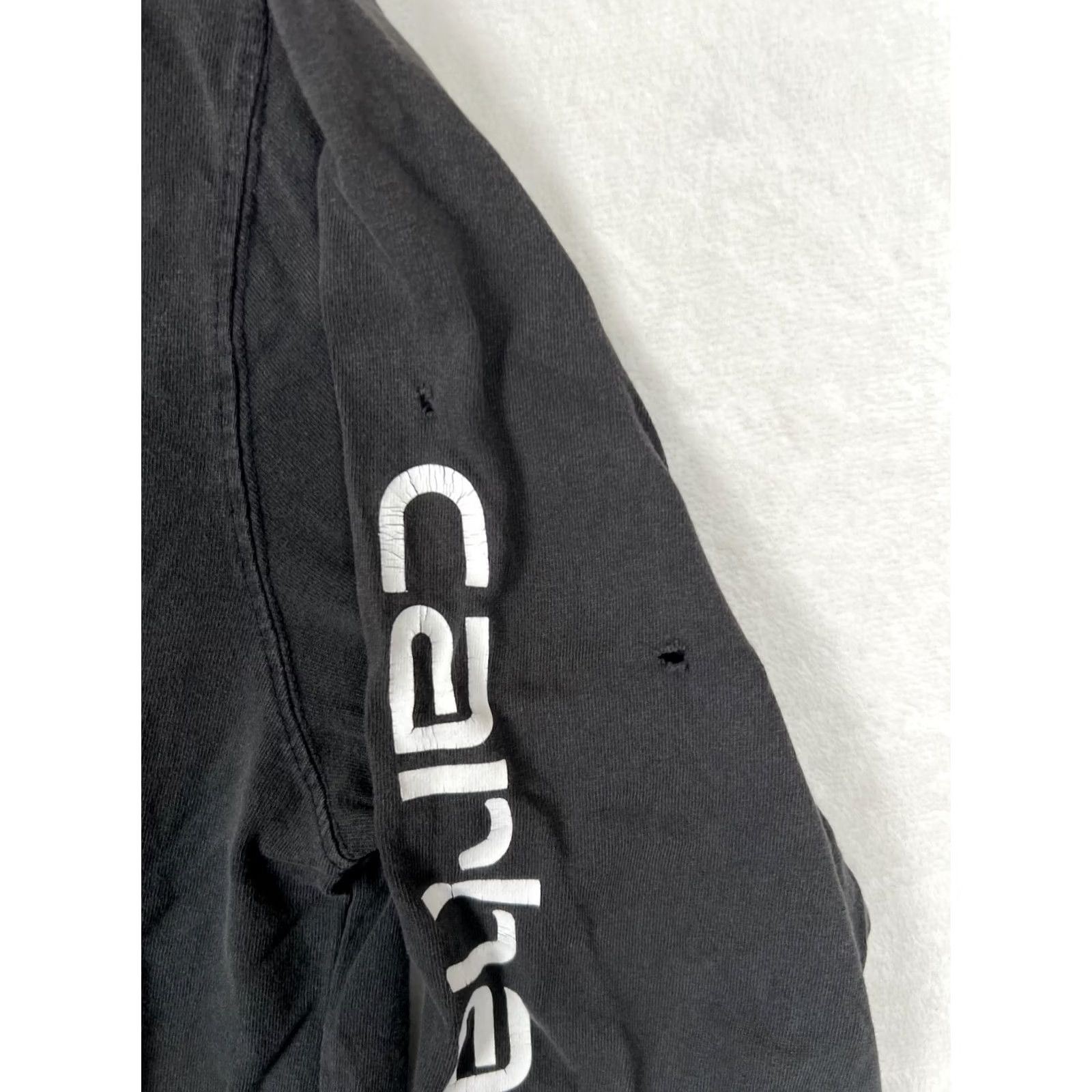Carhartt VINTAGE Carhartt Long Sleeve T-Shirt Mens Medium Black 90s Classic Grunge Outdoor Sleeve Spell Out Faded Tee Size US M / EU 48-50 / 2 - 5 Thumbnail
