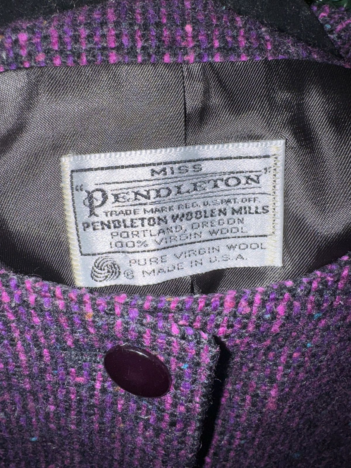 Other Miss Pendleton 100% virgin wool houndstooth blazer size 4 Size S / US 4 / IT 40 - 4 Thumbnail